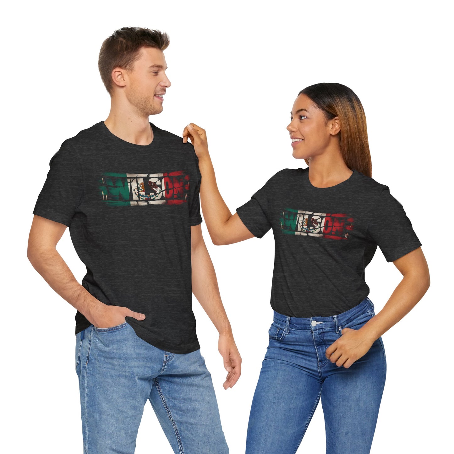 Wilson Mexican Flag Letters - Unisex Tee Shirt