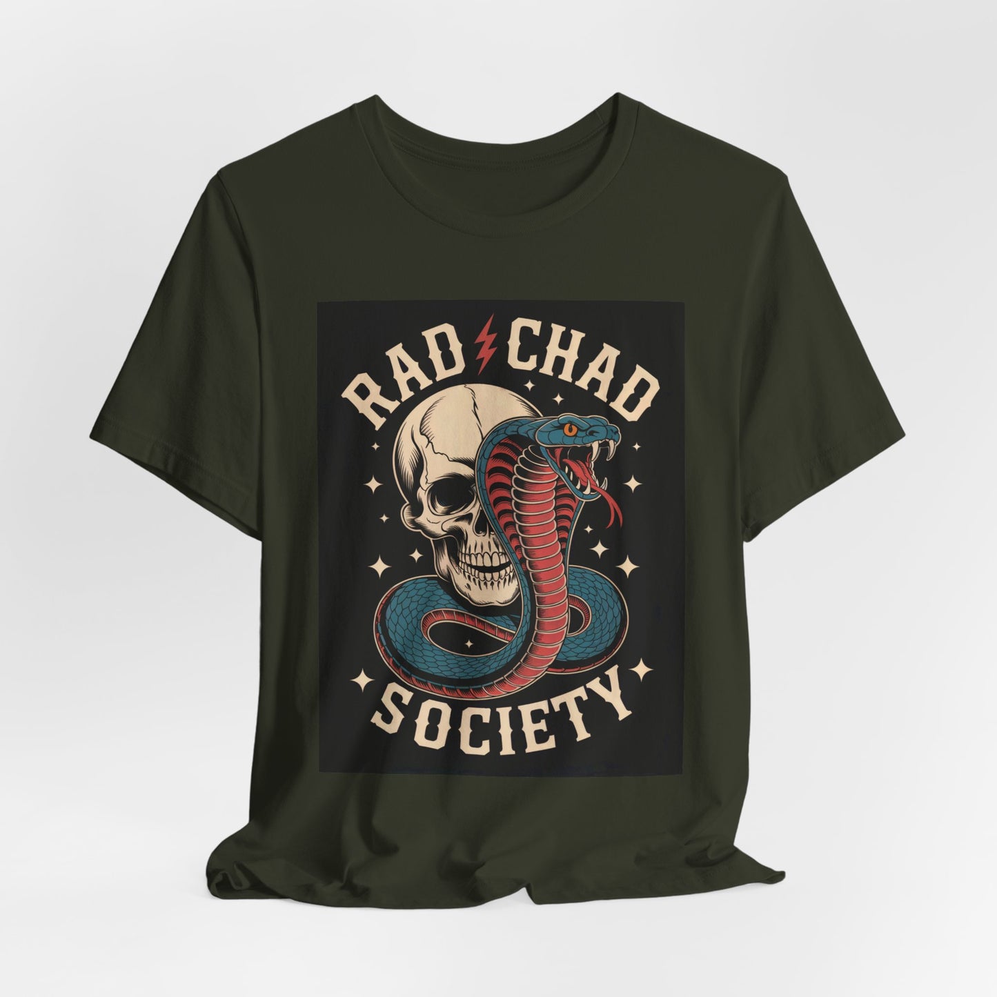 Rad Chad Skull n Snake -  Unisex Tee Shirt