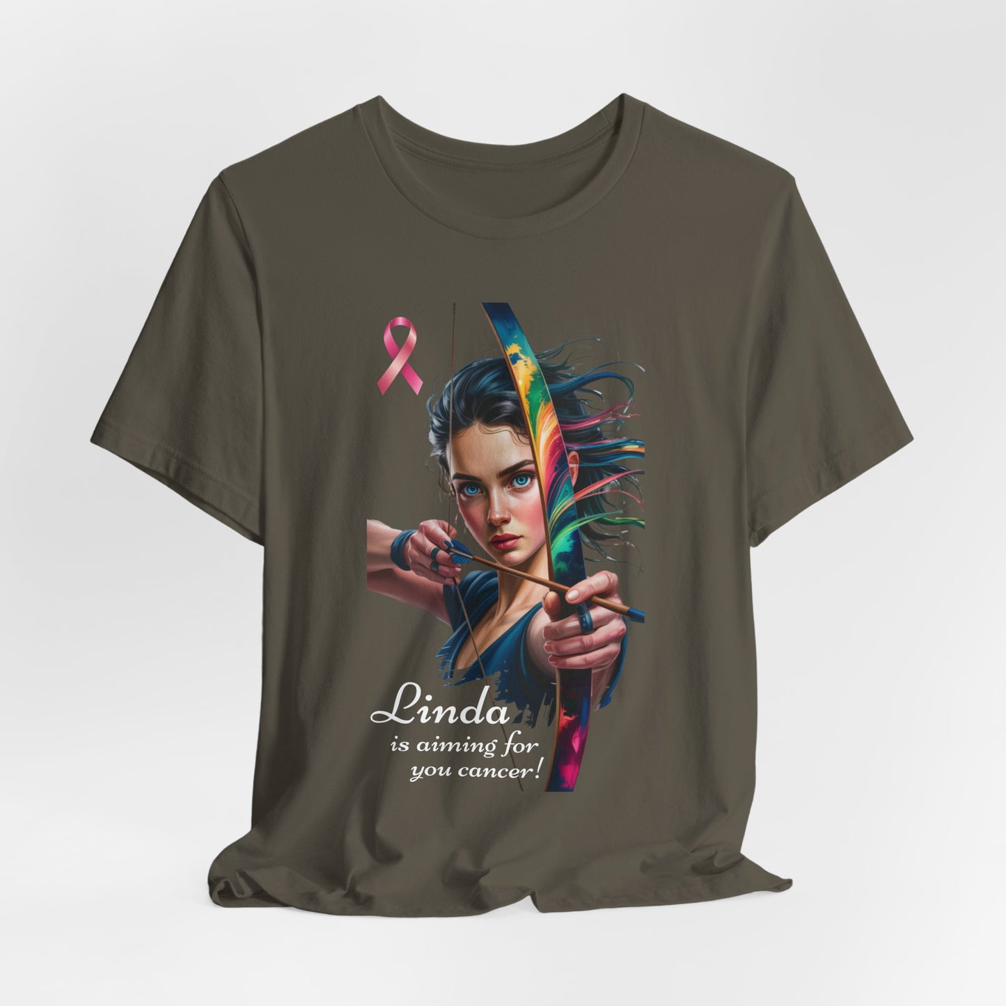 Linda is aiming for Cancer - Stylish Short Sleeve Shirt