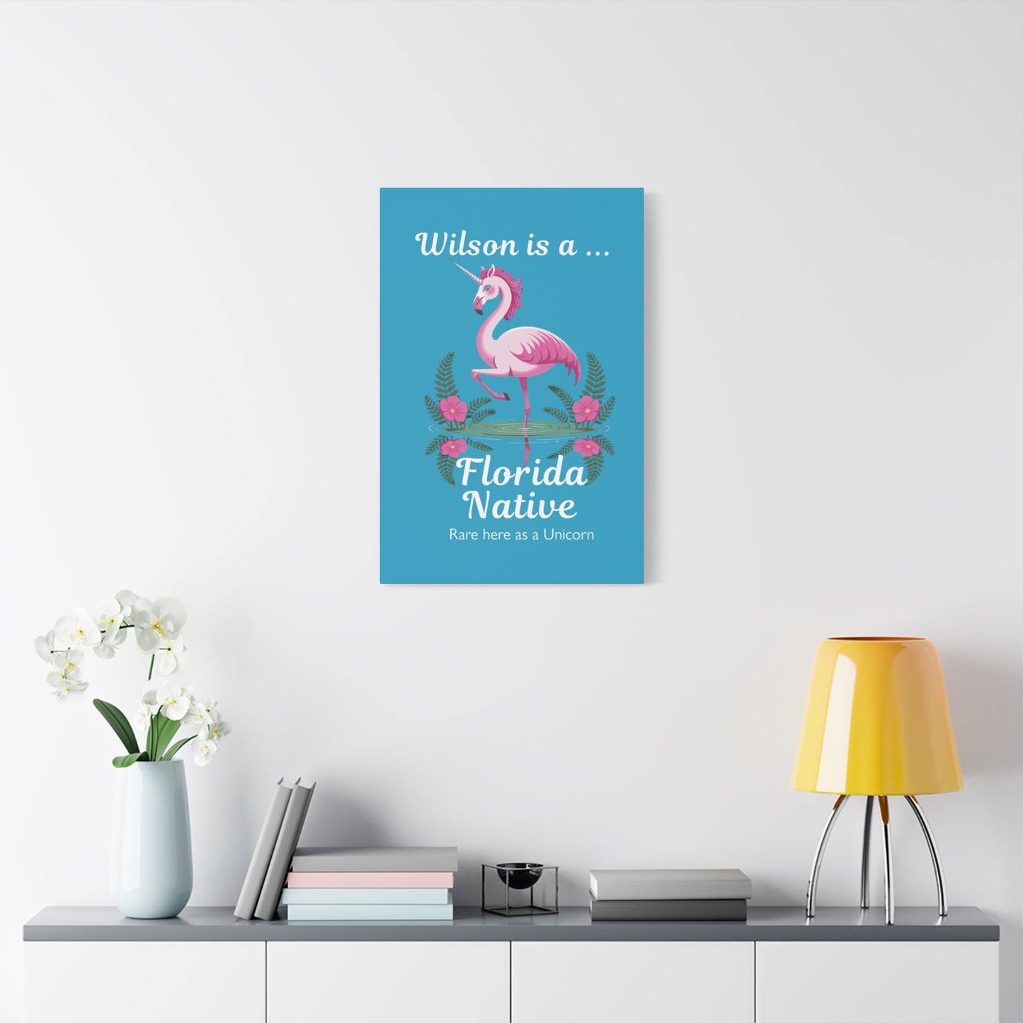 Florida Native Flamingo-Corn - Canvas Wall Art