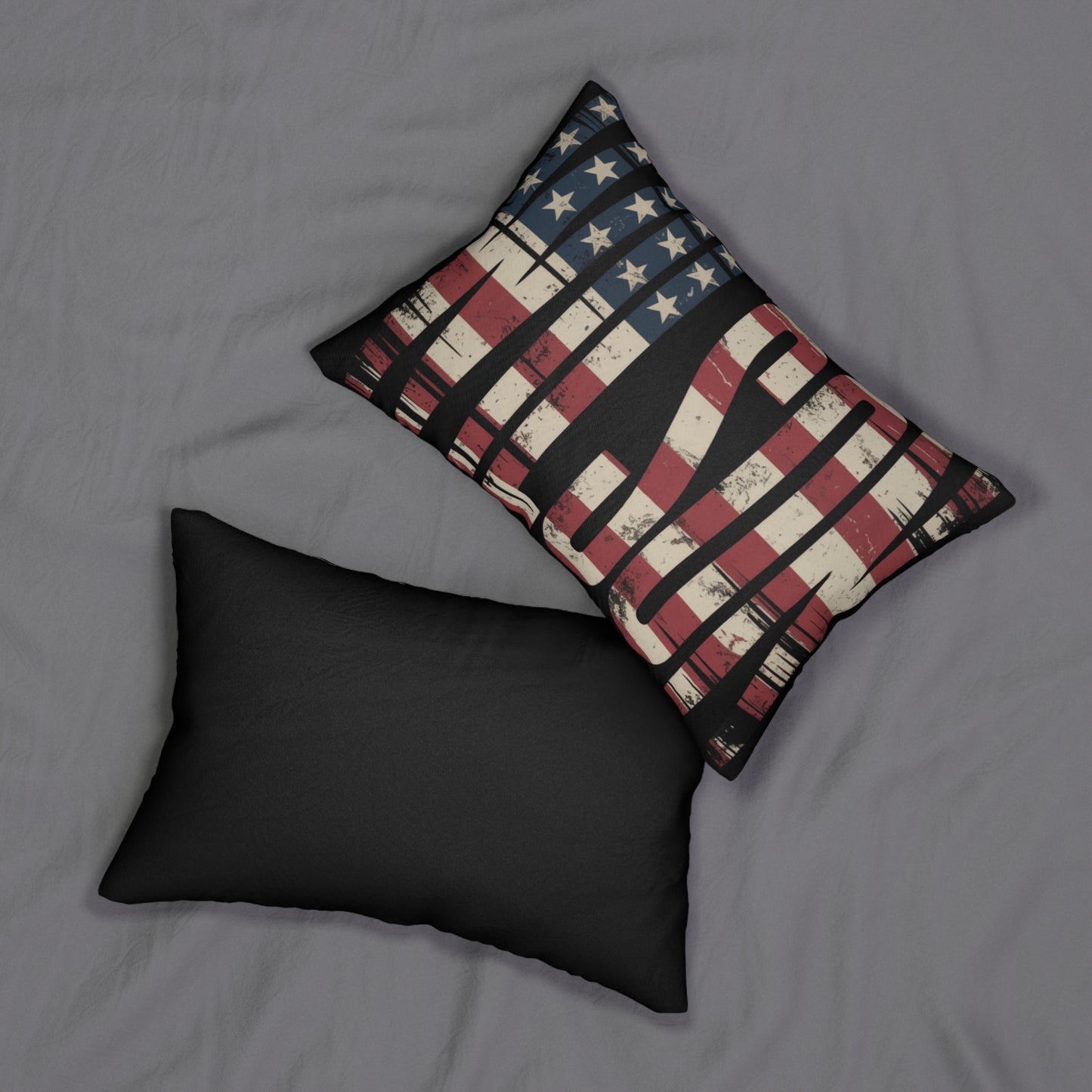 Patriotic WILSON Flag Graphic - Lumbar Pillow with American Flag Design