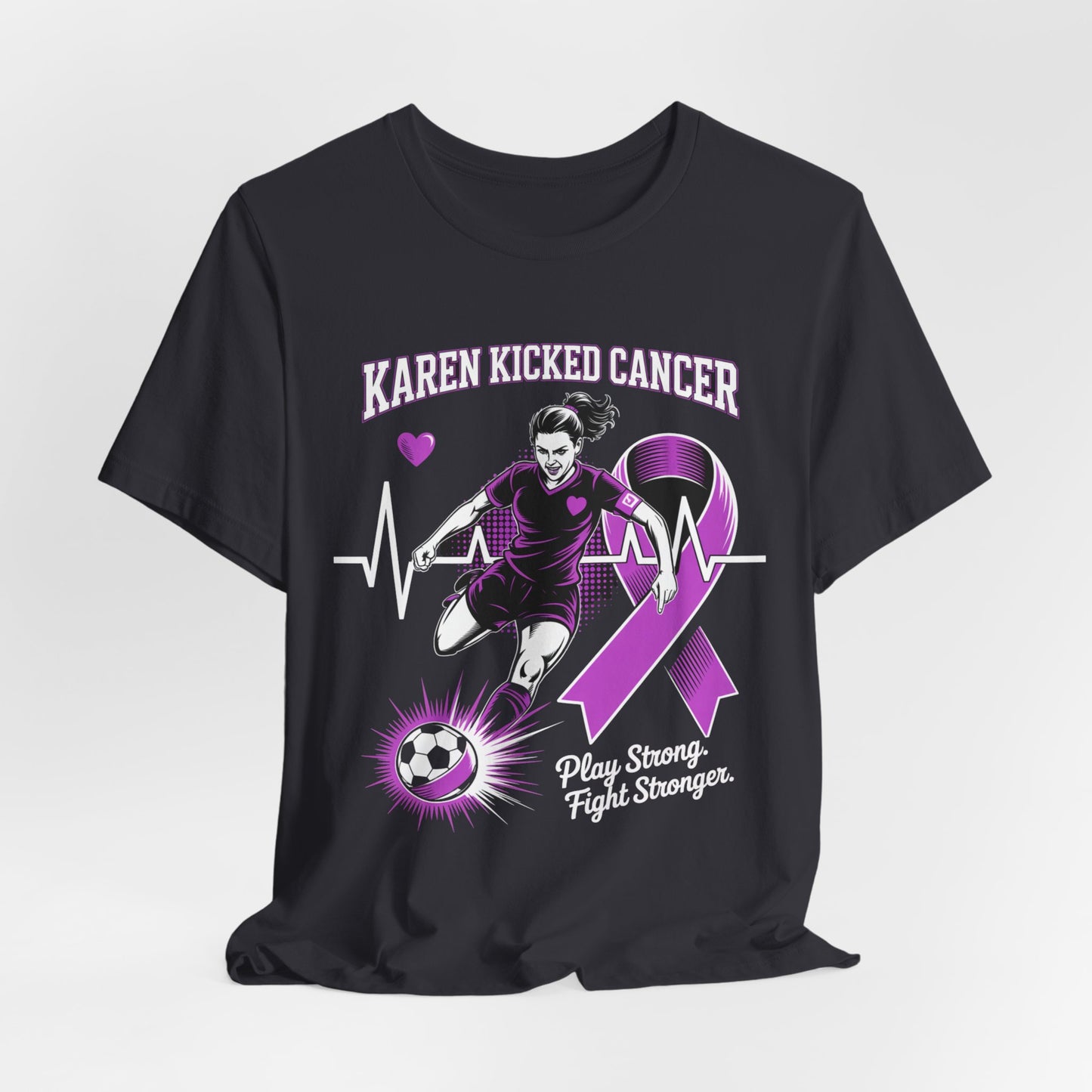Soccer Kicking Cancer - Cancer Awareness Unisex Jersey Tee