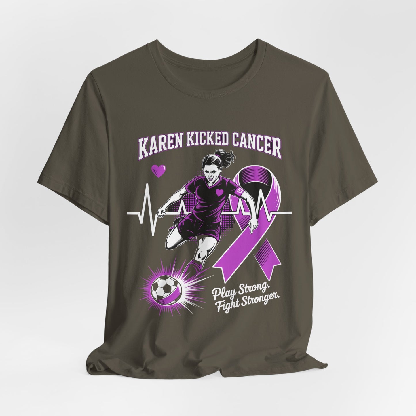 Soccer Kicking Cancer - Cancer Awareness Unisex Jersey Tee