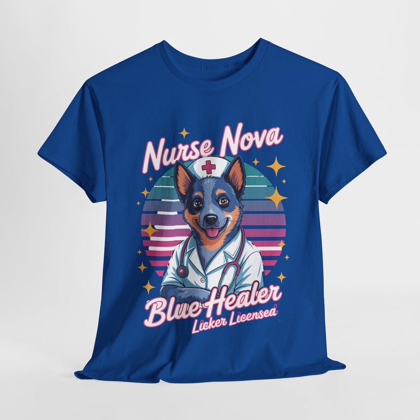 Nurse Dog Blue Healer - Unisex Cotton T-Shirt