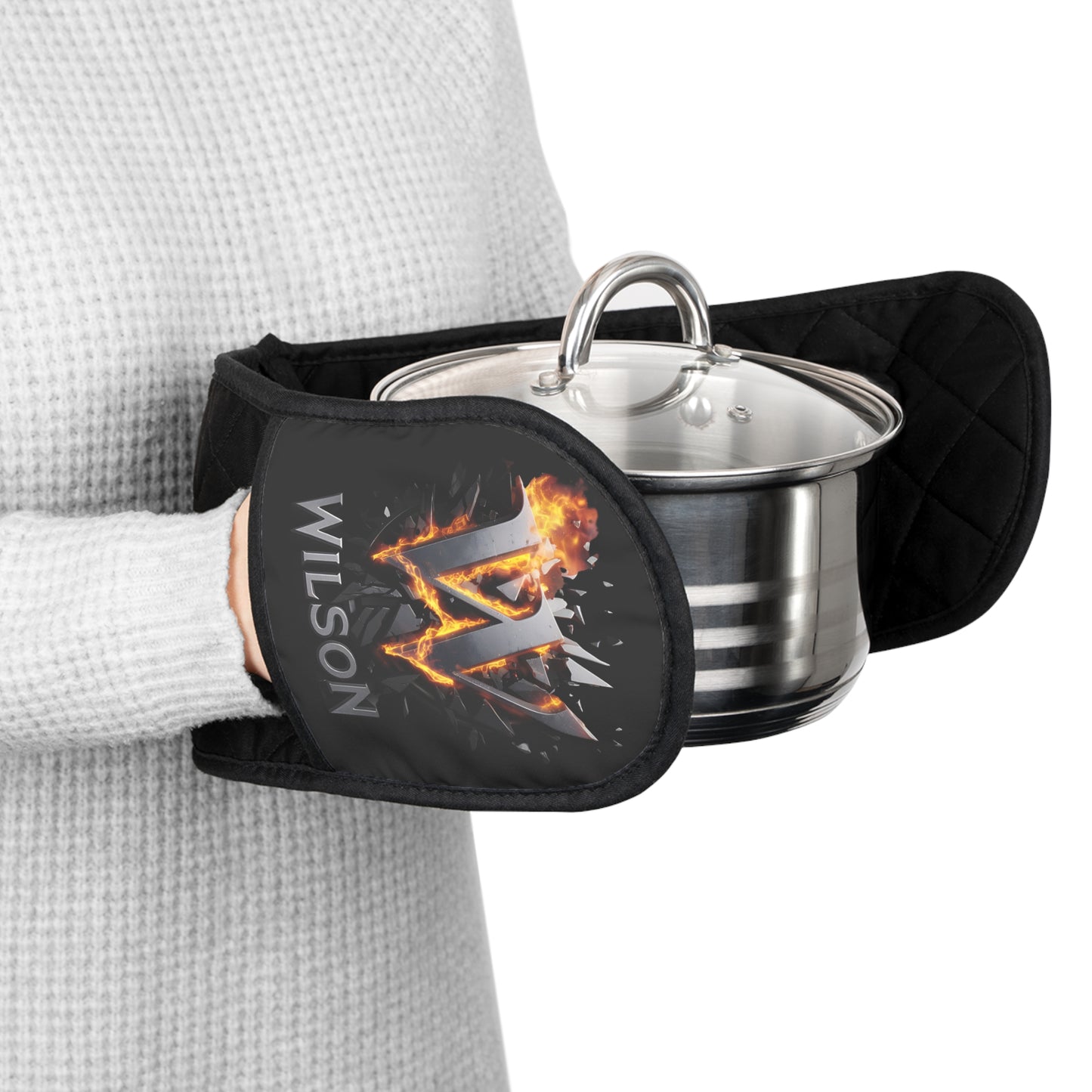 W on Fire - Heat Resistant Oven Mitts