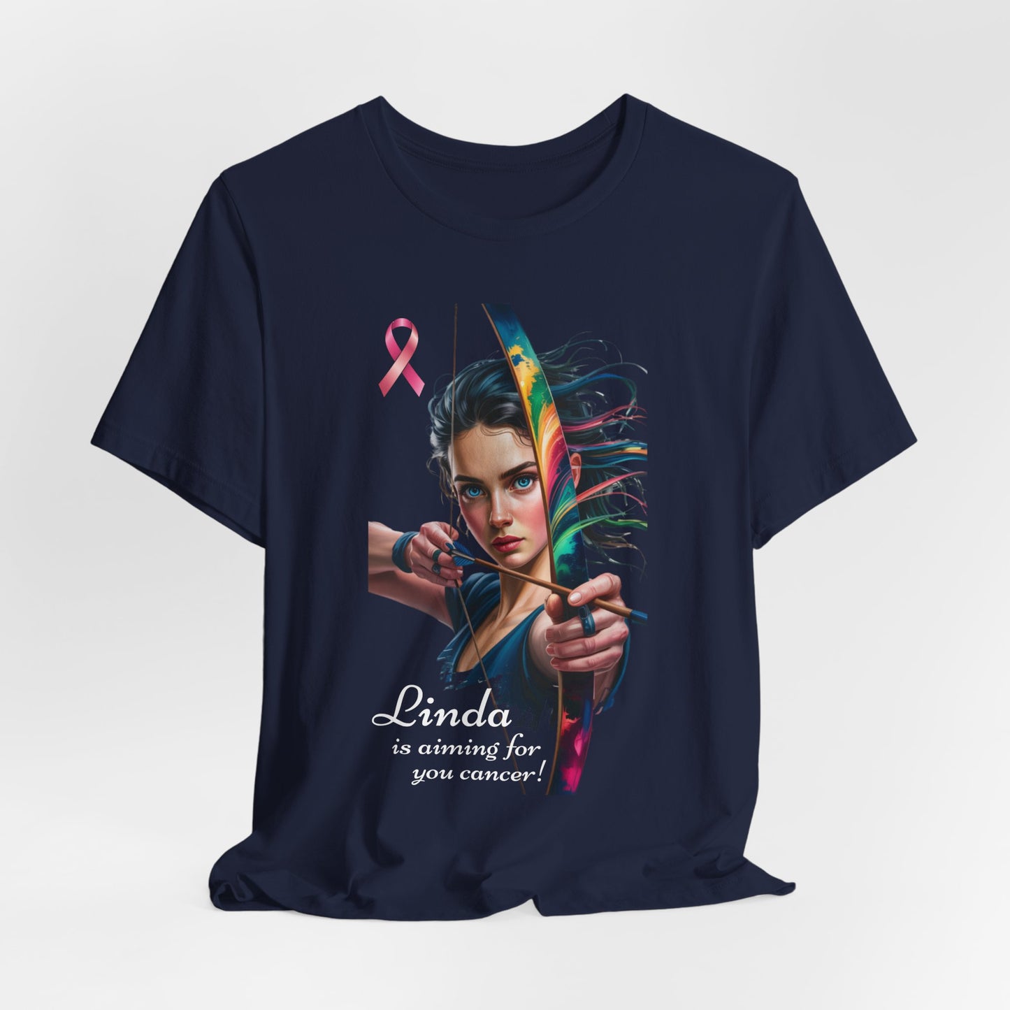Linda is aiming for Cancer - Stylish Short Sleeve Shirt