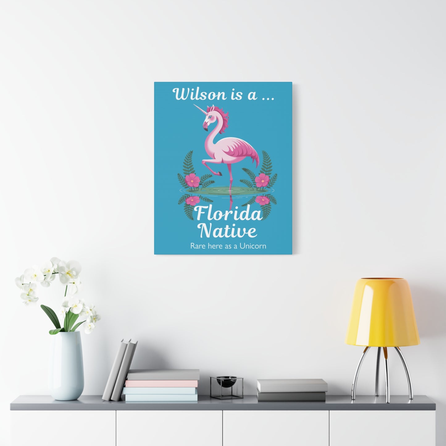 Florida Native Flamingo-Corn - Canvas Wall Art