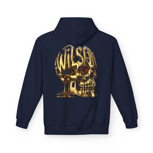 Wilson Skull on back of hoodie- Midweight Fleece Hoodie