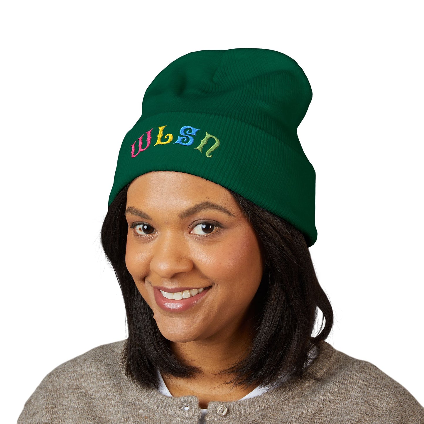 EMBROIDERY - Multicolor Wilson Beanie - Winter Hat, Custom Beanie,