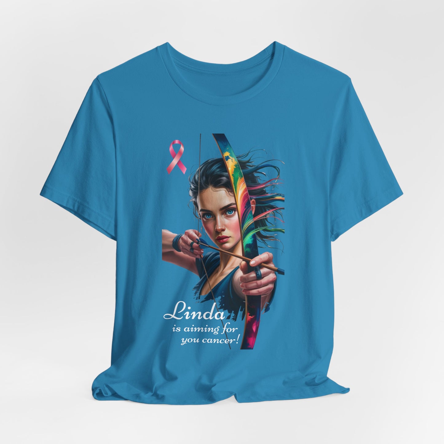 Linda is aiming for Cancer - Stylish Short Sleeve Shirt