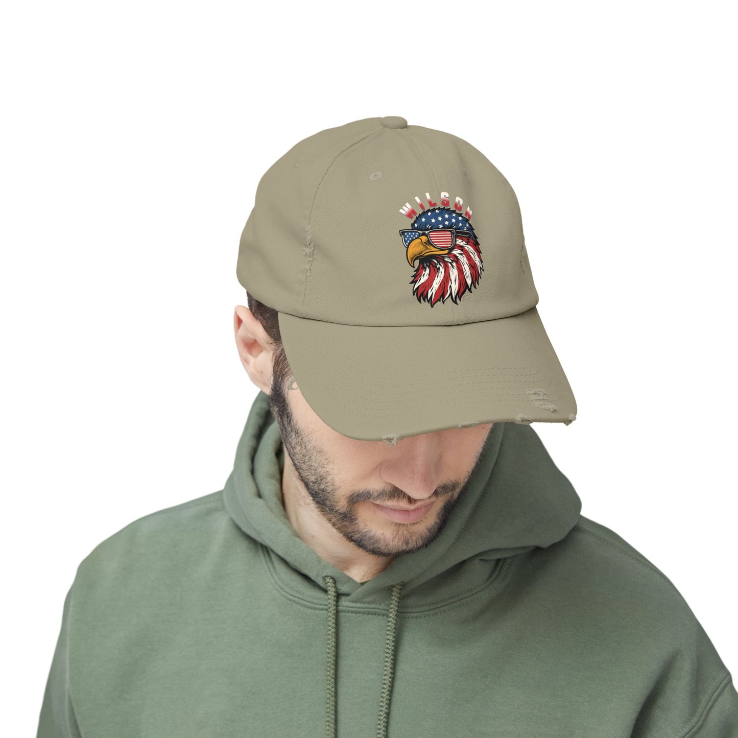 Patriotic Eagle - Distressed Unisex Adjustable Cap