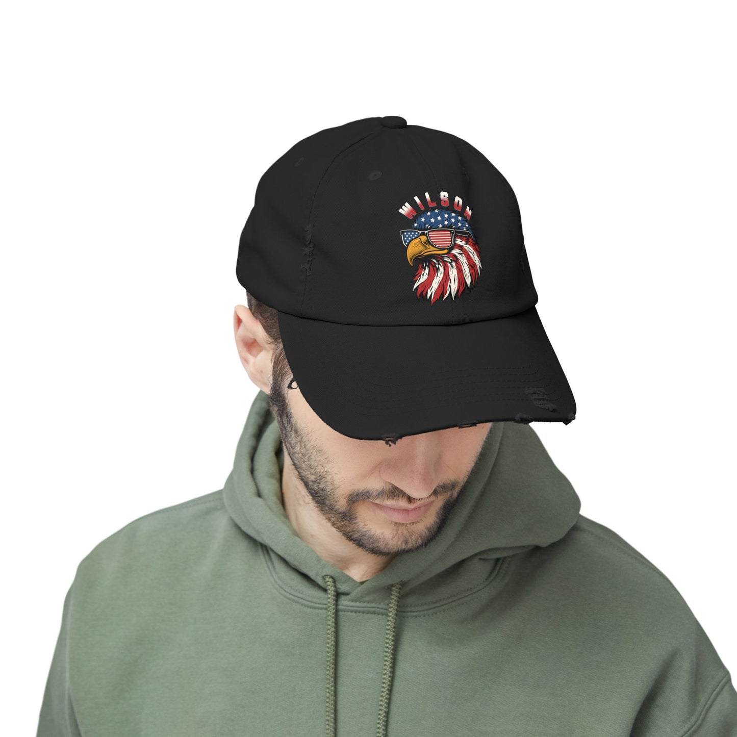 Patriotic Eagle - Distressed Unisex Adjustable Cap