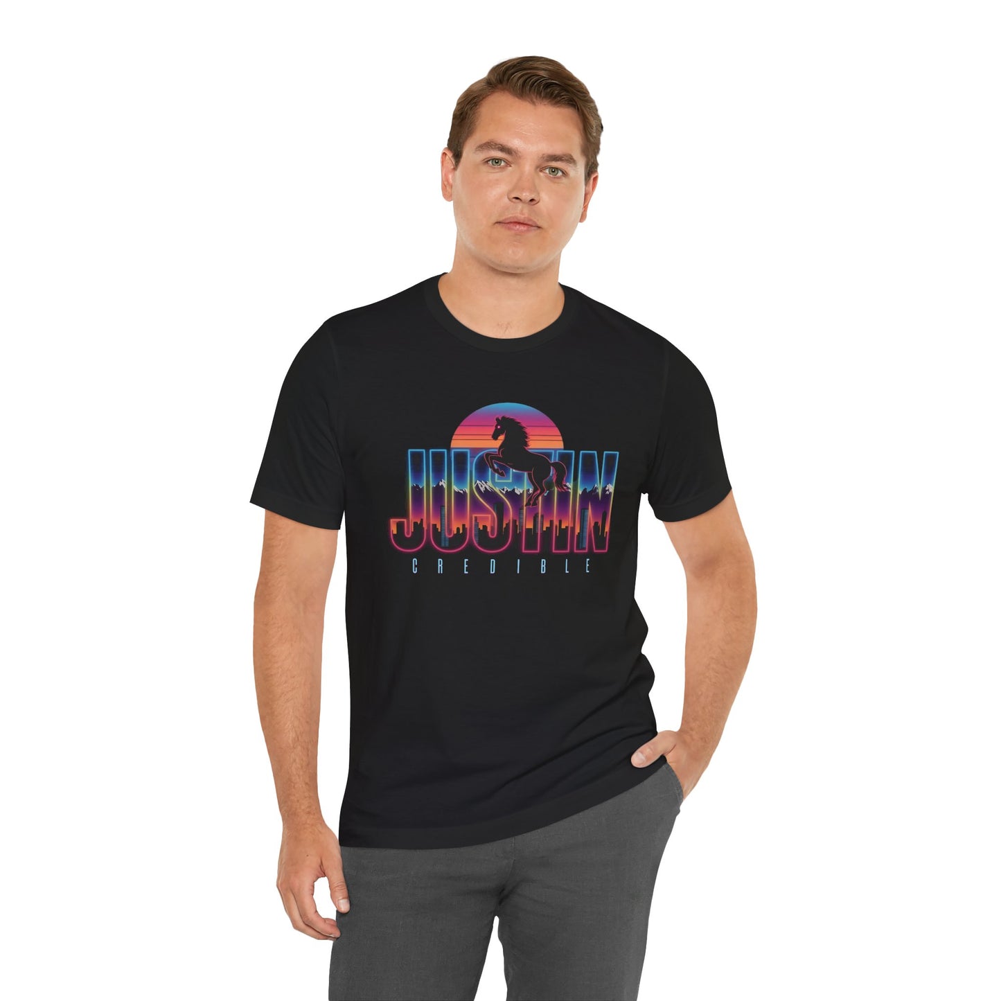JUSTIN credible in Denver - Unisex Graphic Tee