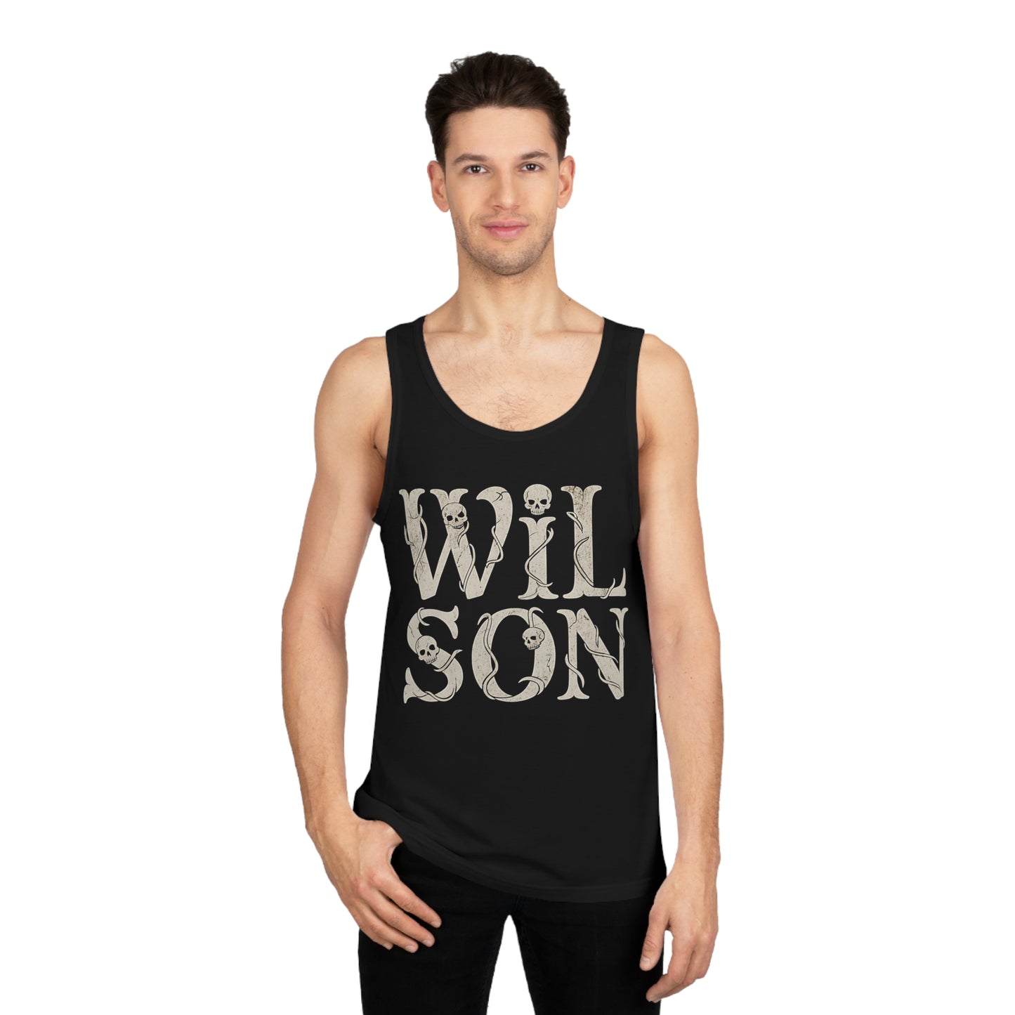 WiL SON Grunge Style Letters - Unisex Softstyle Tank Top