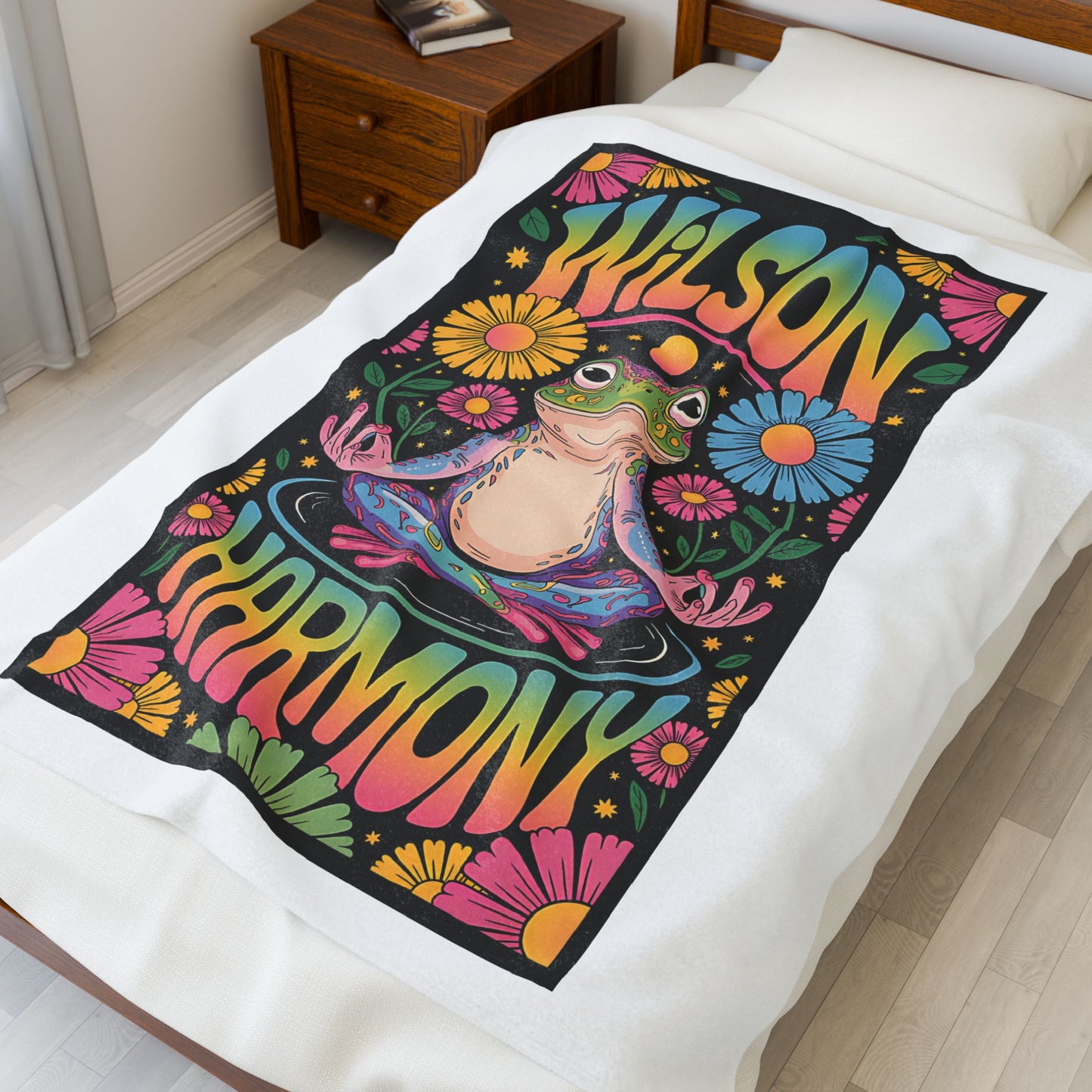 Wilson Frog Harmony - Velveteen Plush Blanket, Cozy Throw for Home