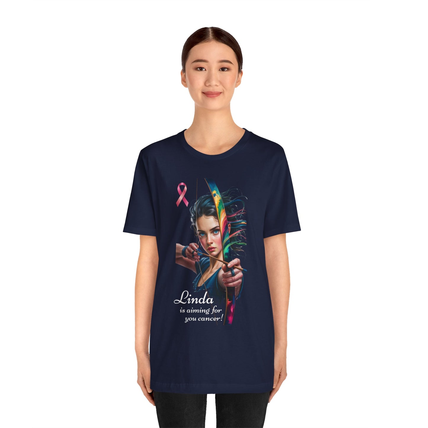 Linda is aiming for Cancer - Stylish Short Sleeve Shirt