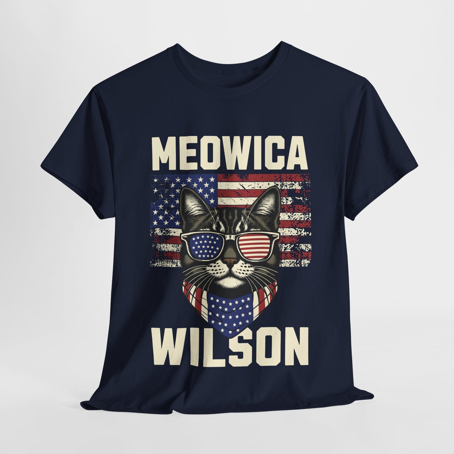 Patriotic Meowica Cat - Unisex Tee Shirt
