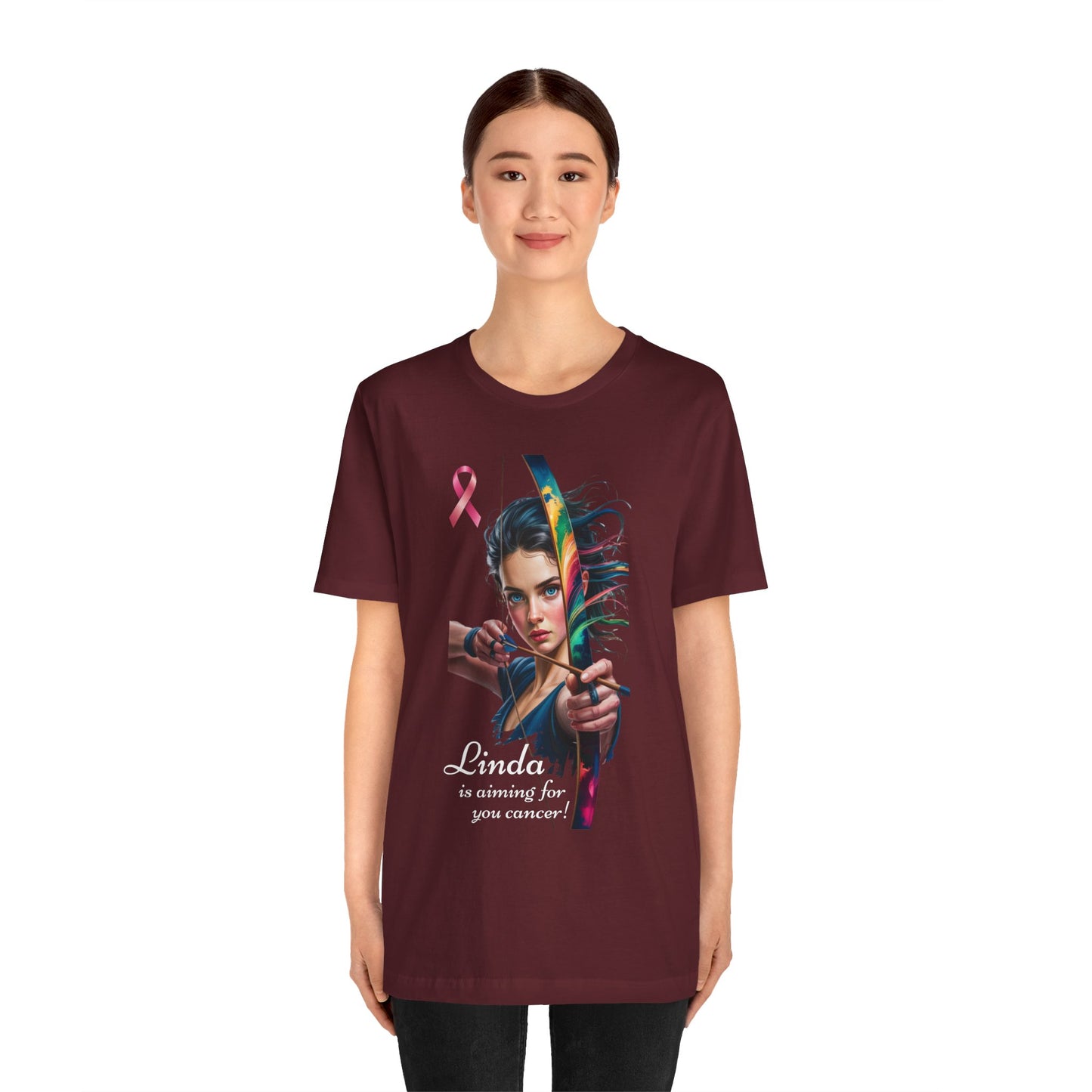 Linda is aiming for Cancer - Stylish Short Sleeve Shirt