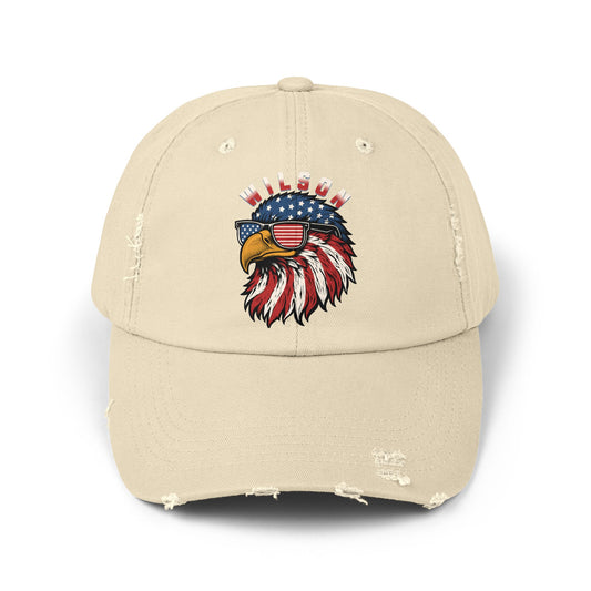 Patriotic Eagle - Distressed Unisex Adjustable Cap