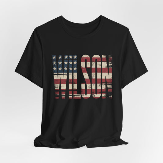 Wilson USA Flag Letters - Unisex Tee Shirt