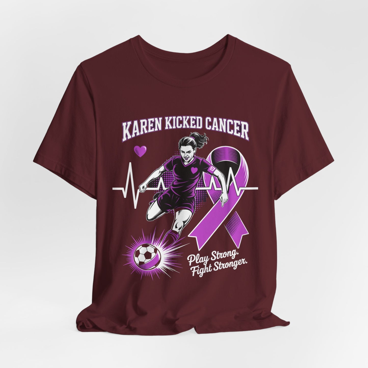 Soccer Kicking Cancer - Cancer Awareness Unisex Jersey Tee