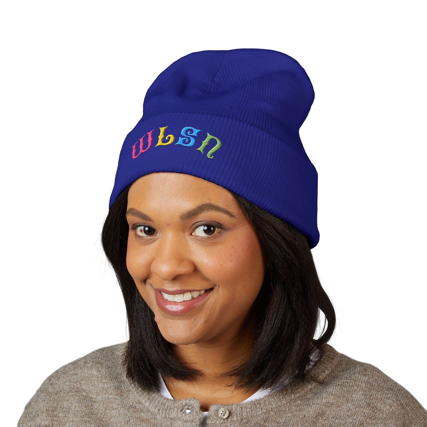 EMBROIDERY - Multicolor Wilson Beanie - Winter Hat, Custom Beanie,