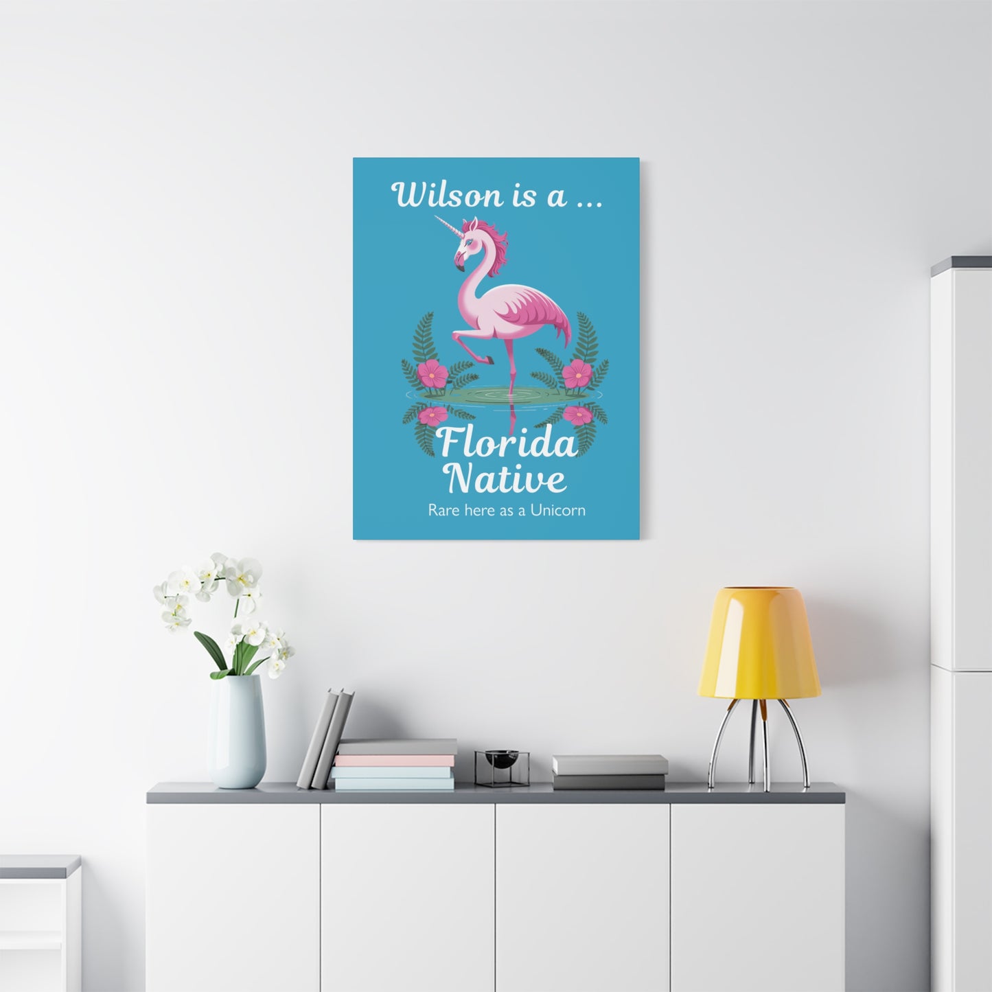 Florida Native Flamingo-Corn - Canvas Wall Art