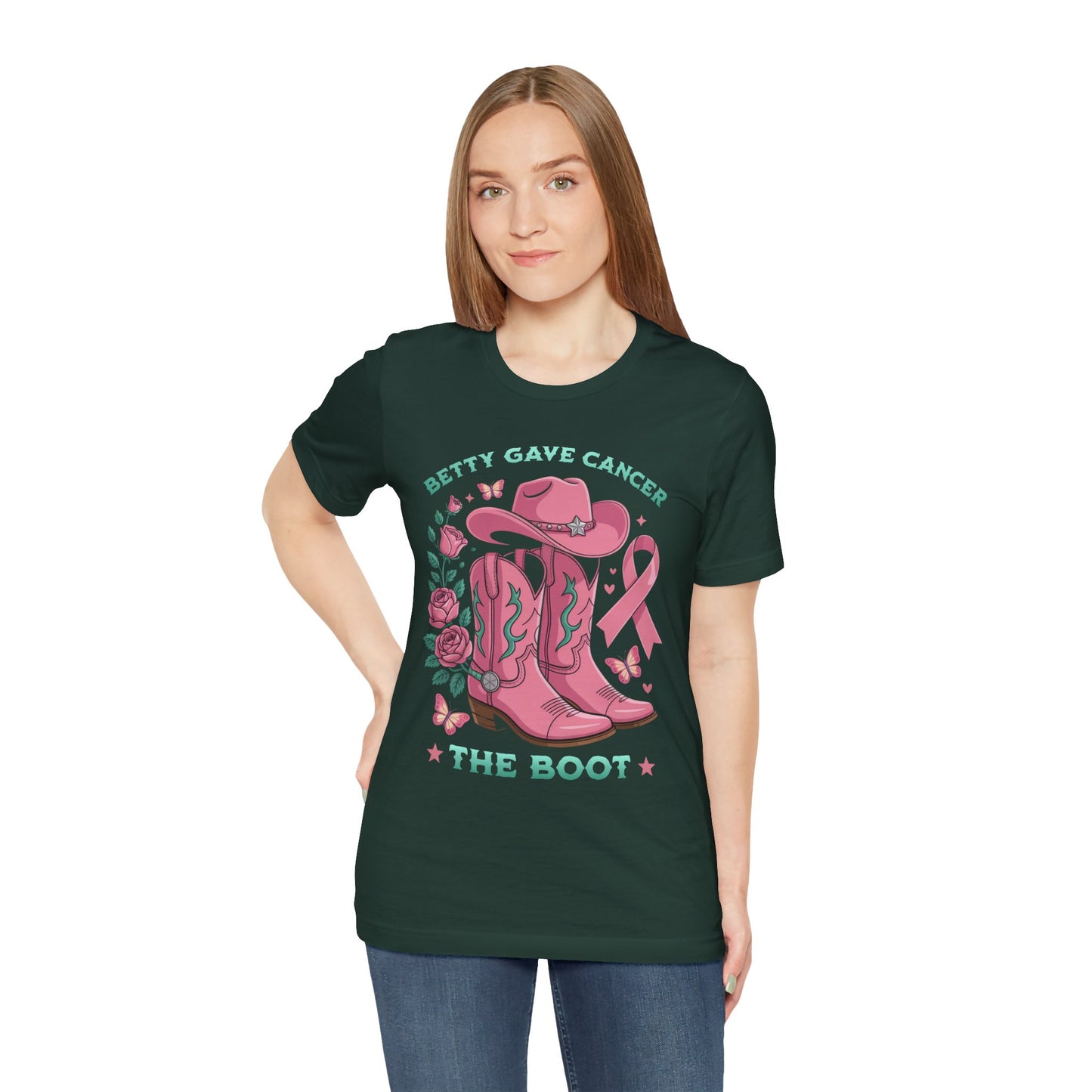 Gave cancer the boot - Stylish Short Sleeve Shirt