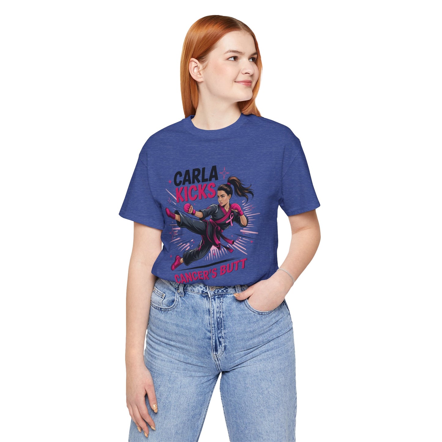Carla Kicks Cancer - Stylish Short Sleeve Shirt