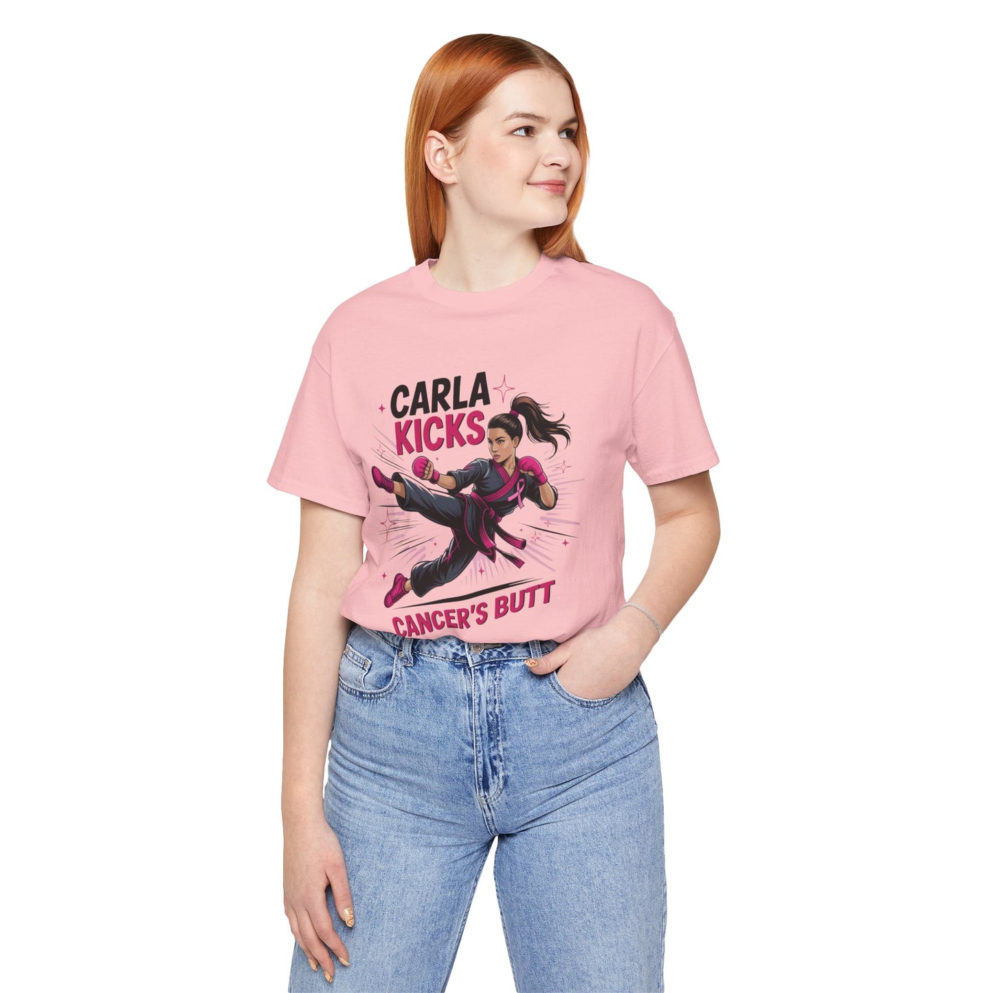 Carla Kicks Cancer - Stylish Short Sleeve Shirt