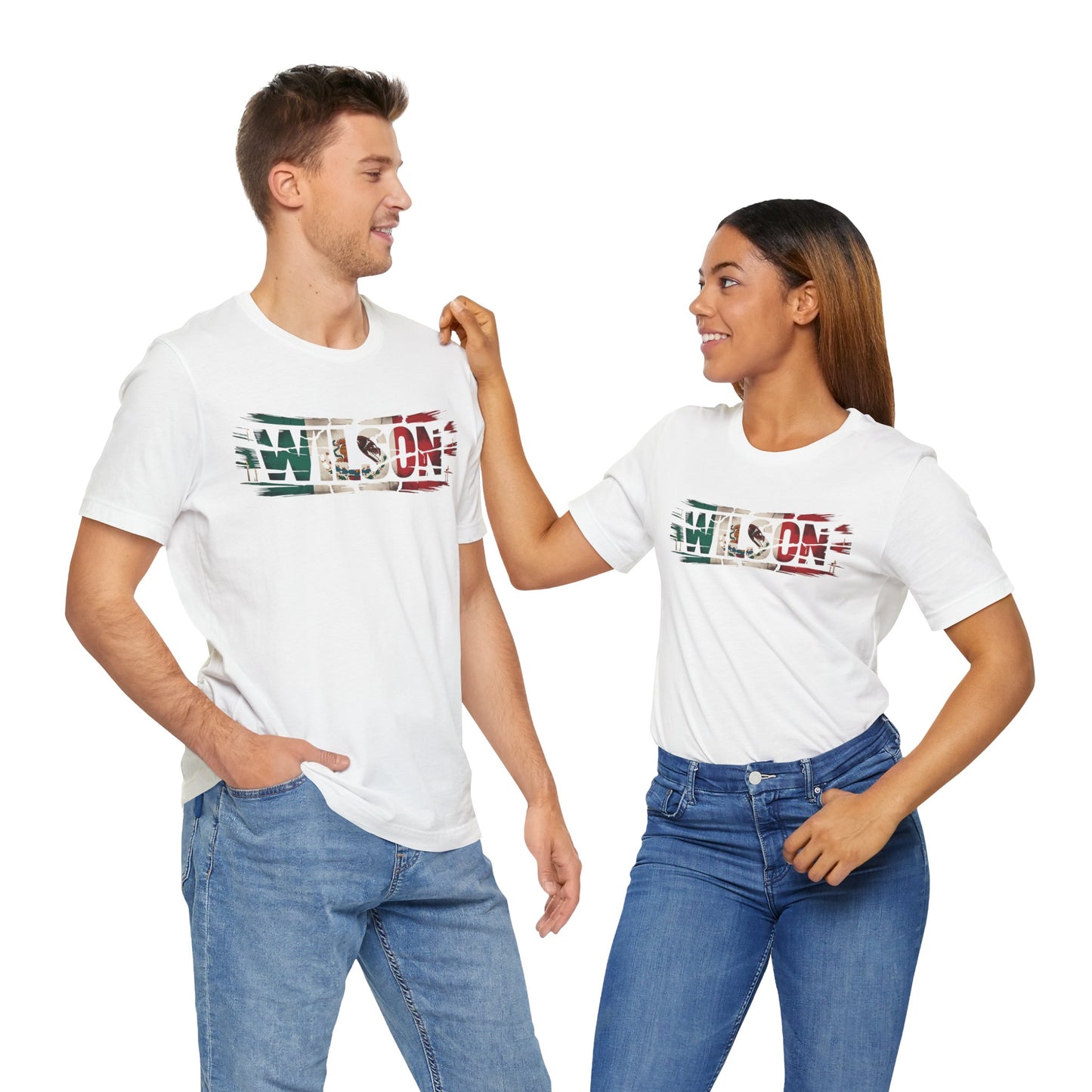 Wilson Mexican Flag Letters - Unisex Tee Shirt