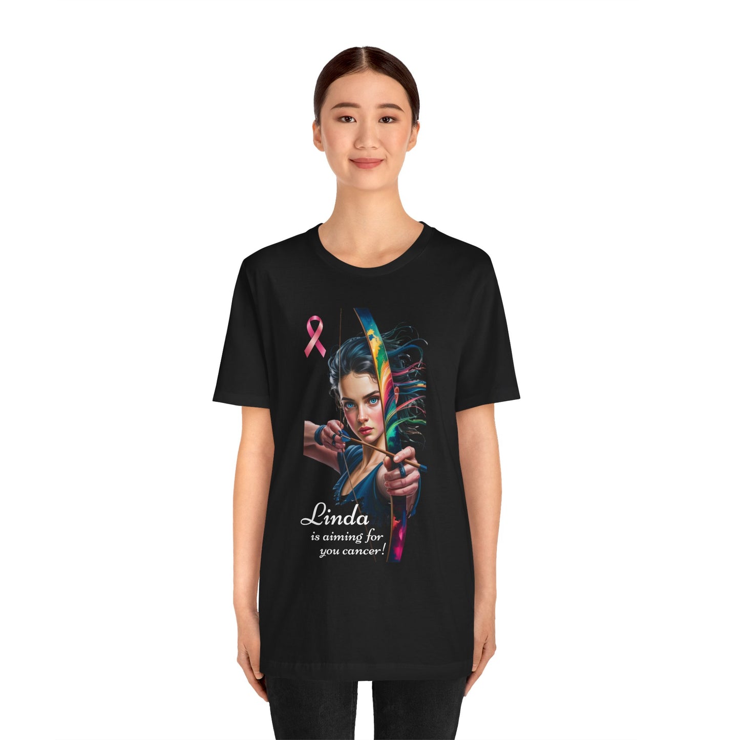 Linda is aiming for Cancer - Stylish Short Sleeve Shirt