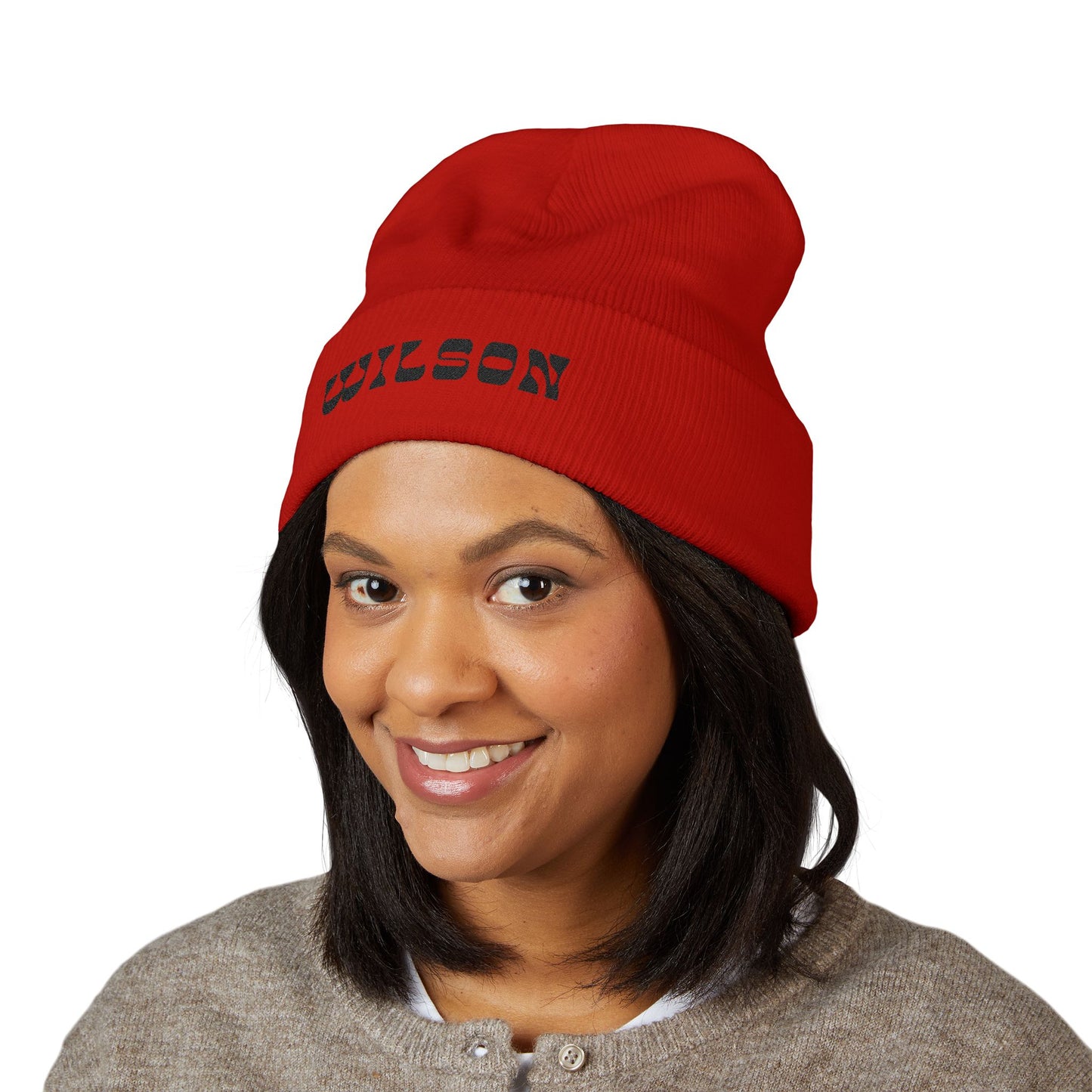 EMBROIDERY - Cuffed Wilson Beanie - Winter Hat, Custom Beanie,