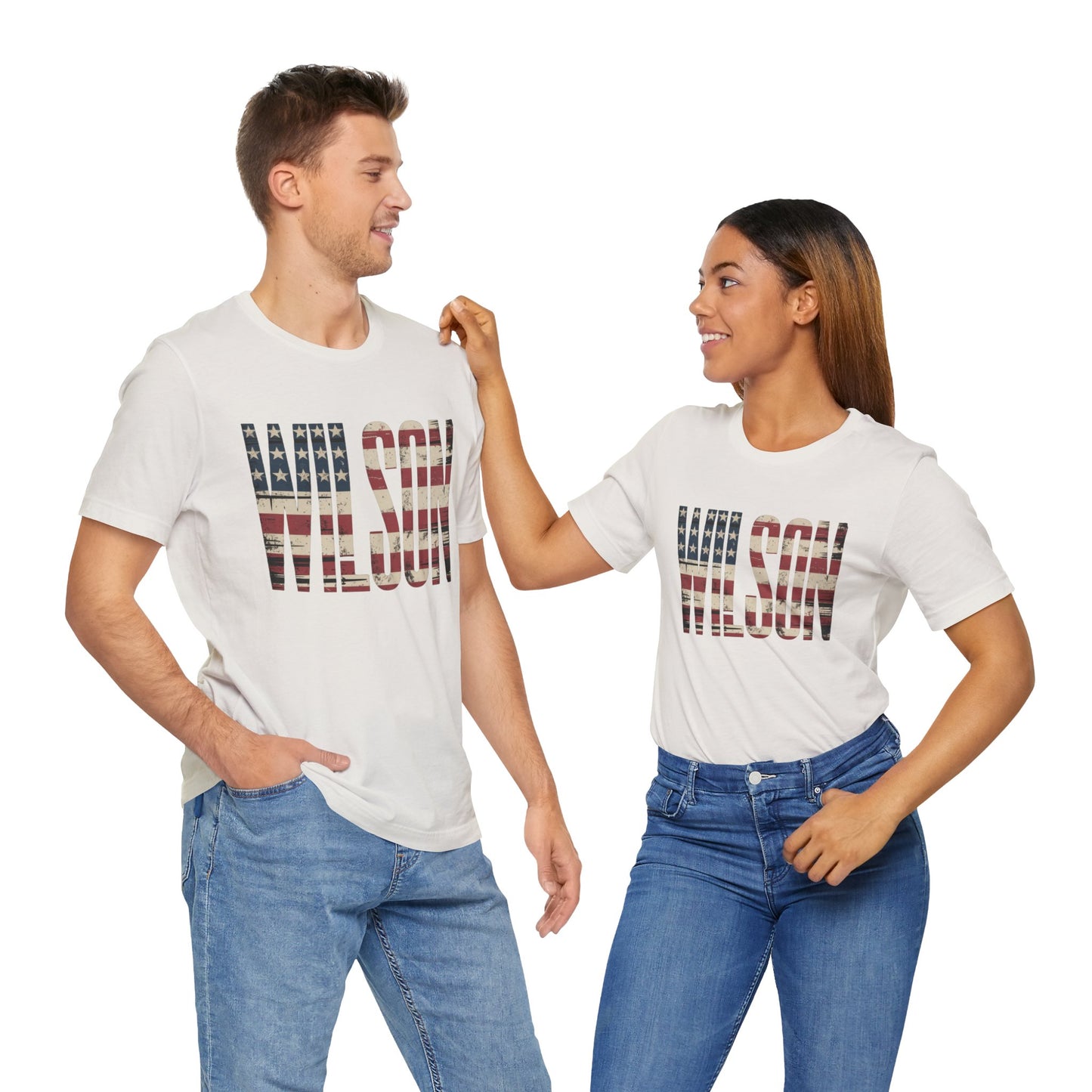 Wilson USA Flag Letters - Unisex Tee Shirt
