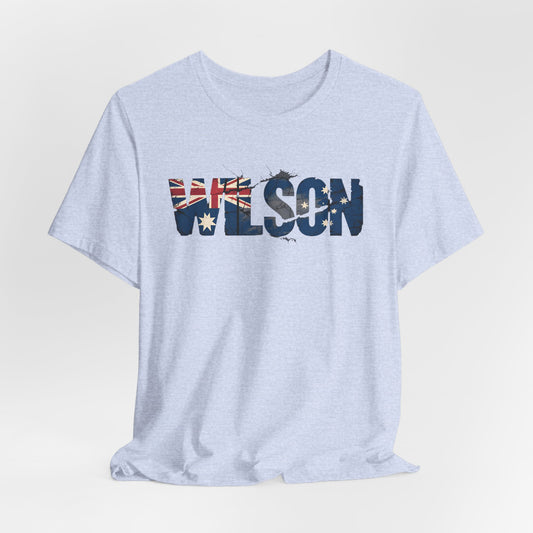Wilson Australia Flag Letters - Unisex Tee Shirt