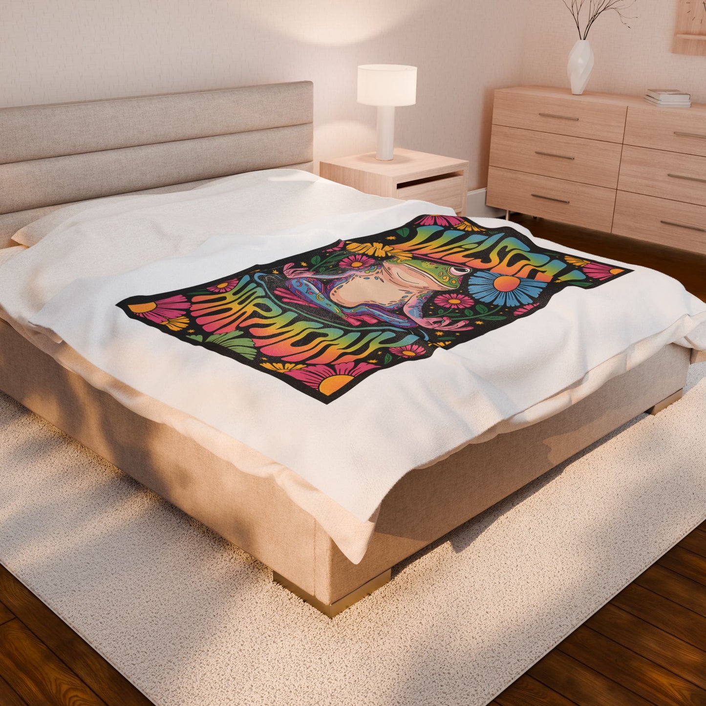 Wilson Frog Harmony - Velveteen Plush Blanket, Cozy Throw for Home