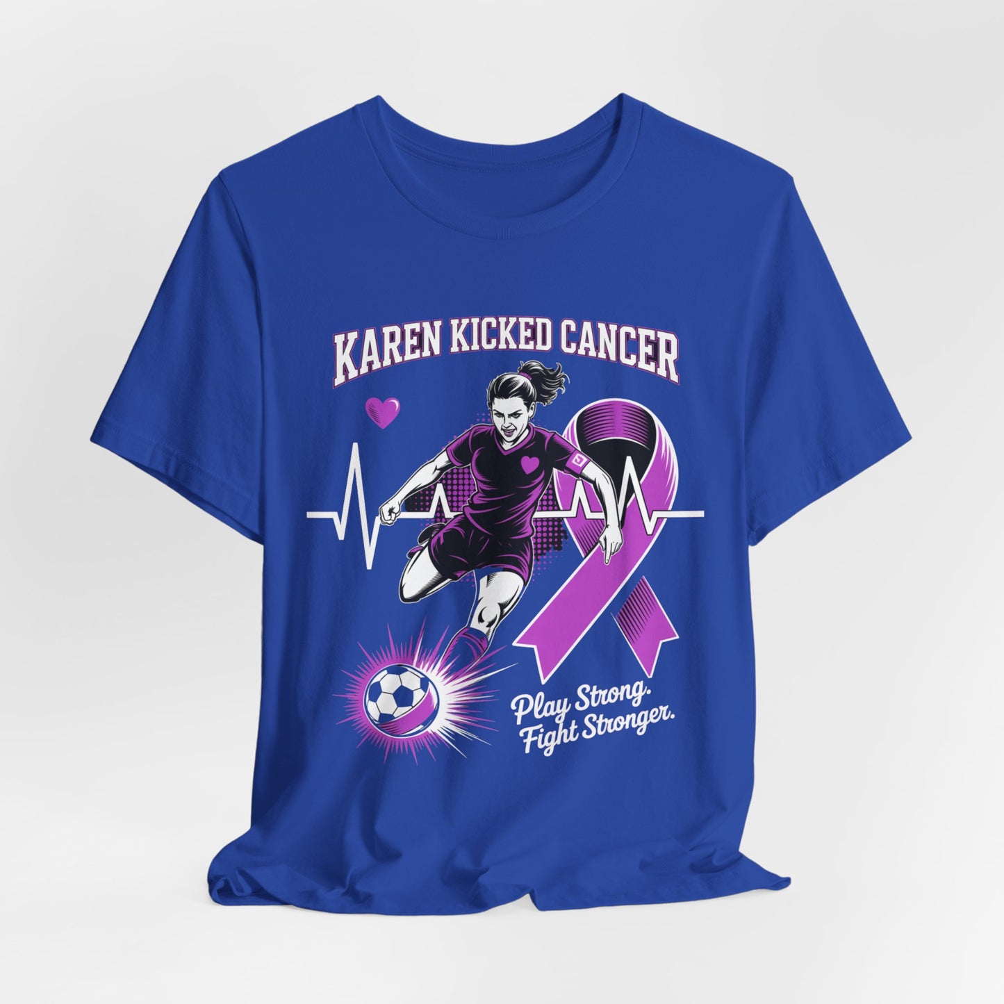 Soccer Kicking Cancer - Cancer Awareness Unisex Jersey Tee