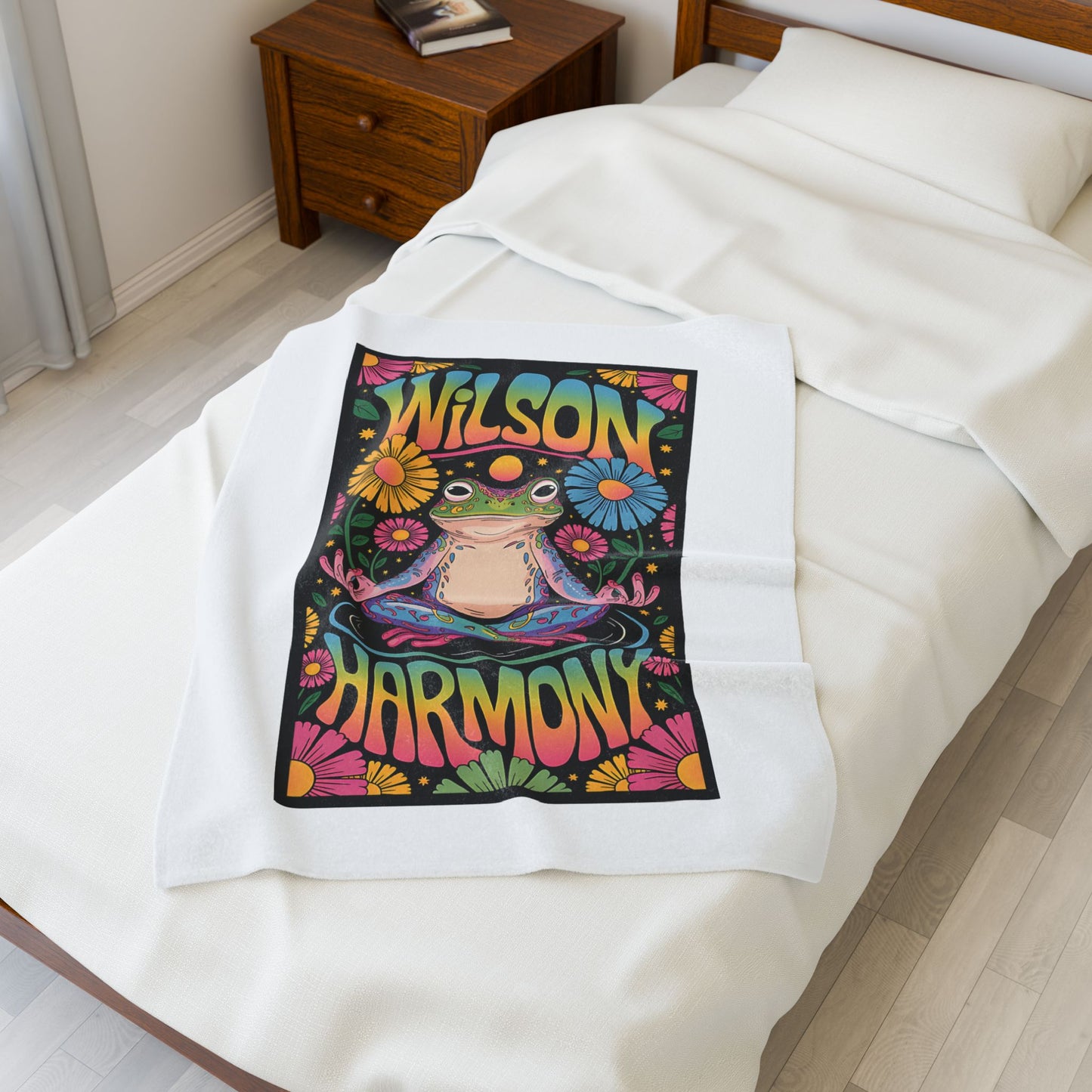 Wilson Frog Harmony - Velveteen Plush Blanket, Cozy Throw for Home