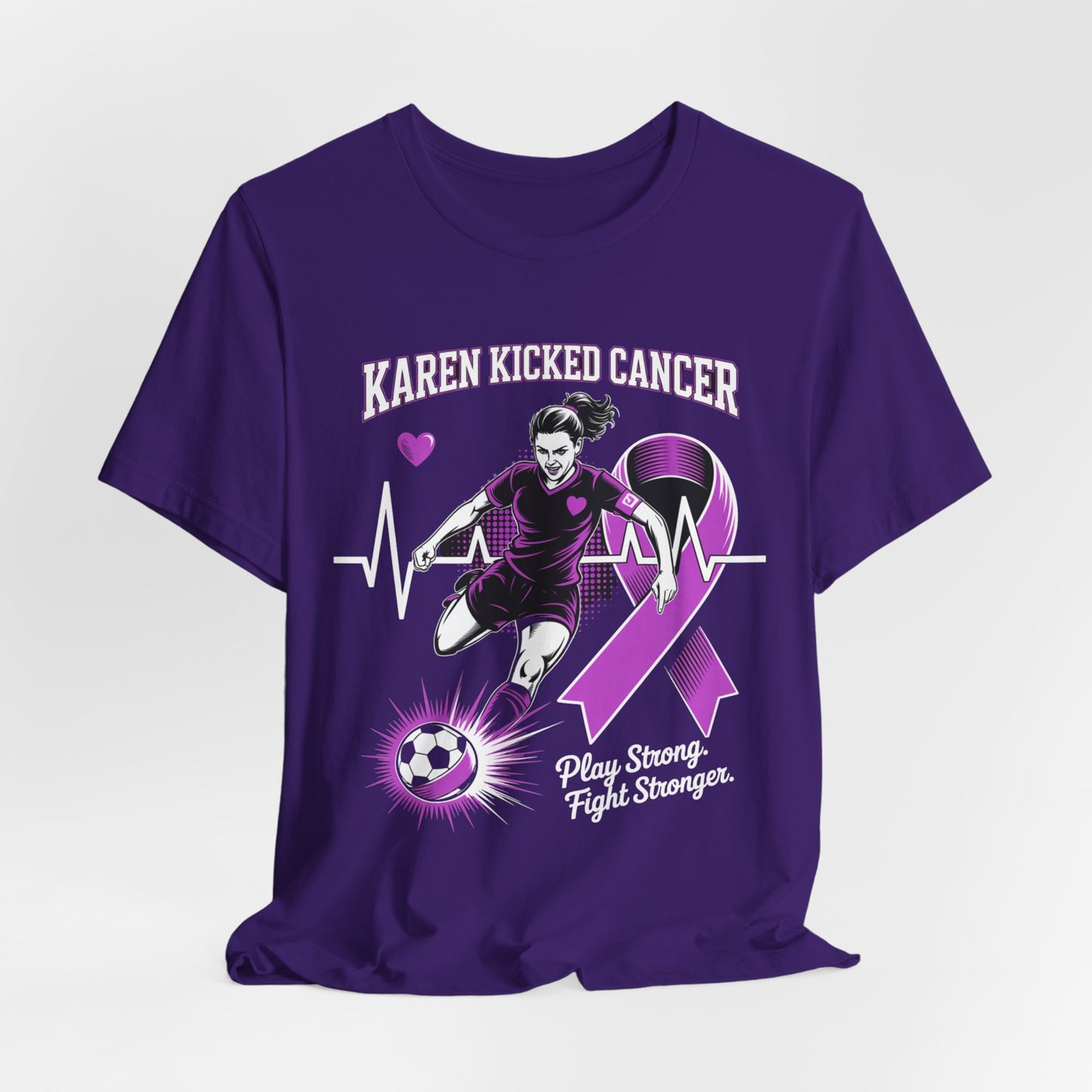 Soccer Kicking Cancer - Cancer Awareness Unisex Jersey Tee