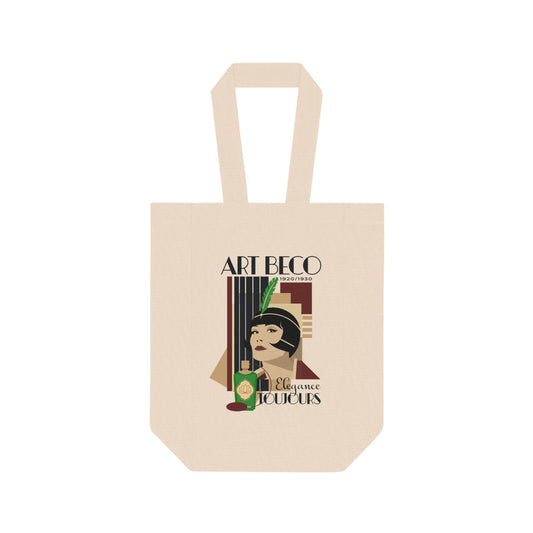 Art Becco -  Double Wine Tote Bag for Wine Lovers, and Rebecca, Becky, or similar name