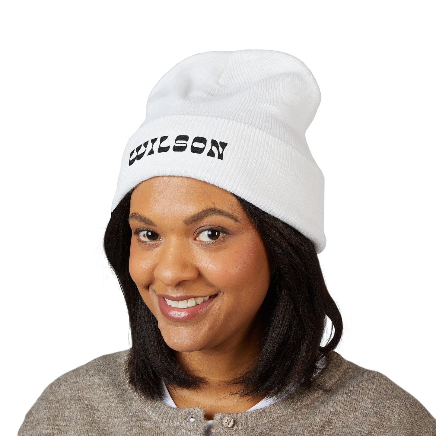 EMBROIDERY - Cuffed Wilson Beanie - Winter Hat, Custom Beanie,