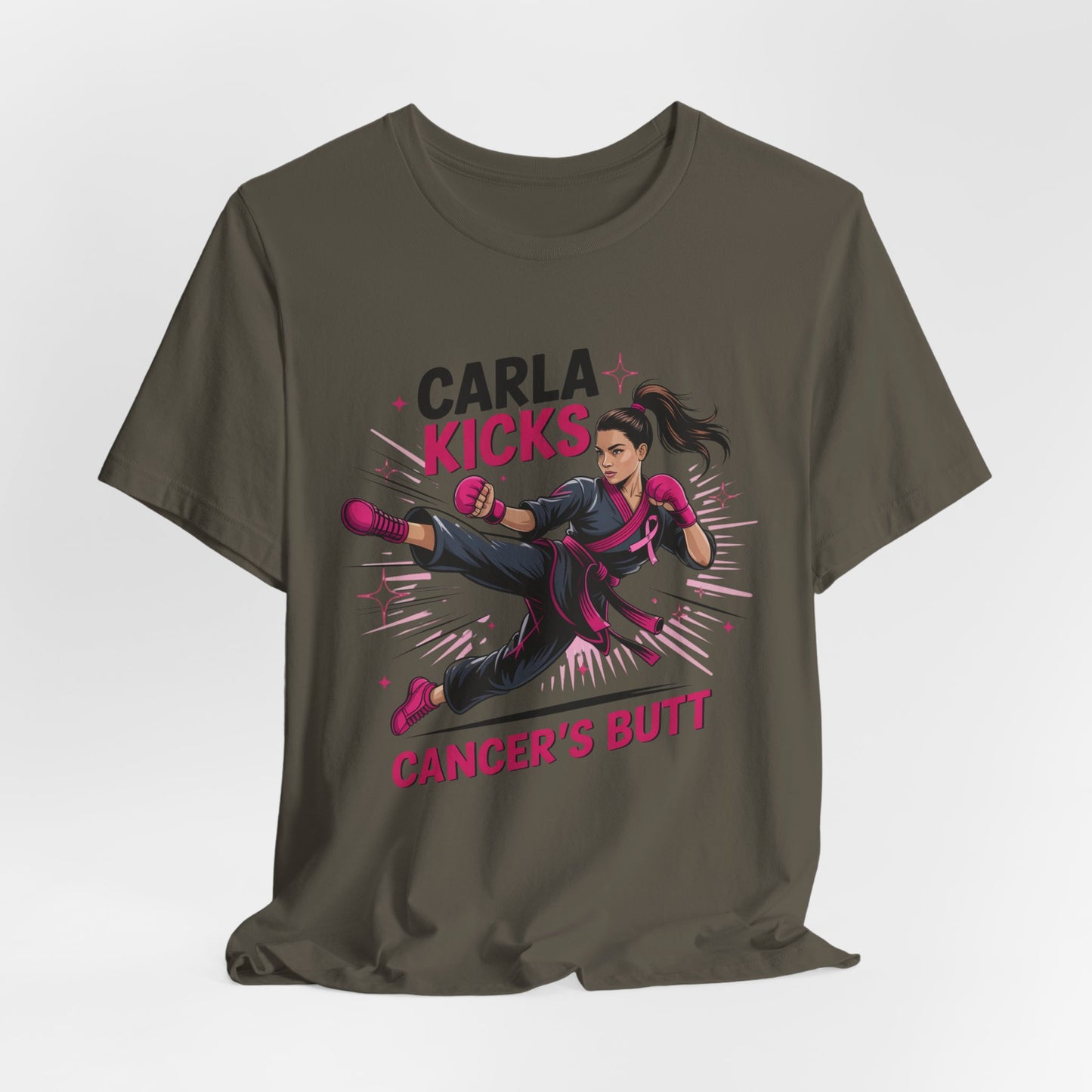 Carla Kicks Cancer - Stylish Short Sleeve Shirt