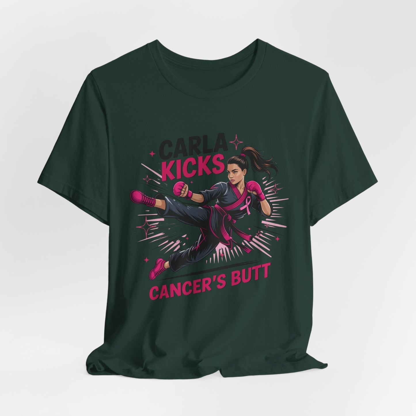 Carla Kicks Cancer - Stylish Short Sleeve Shirt