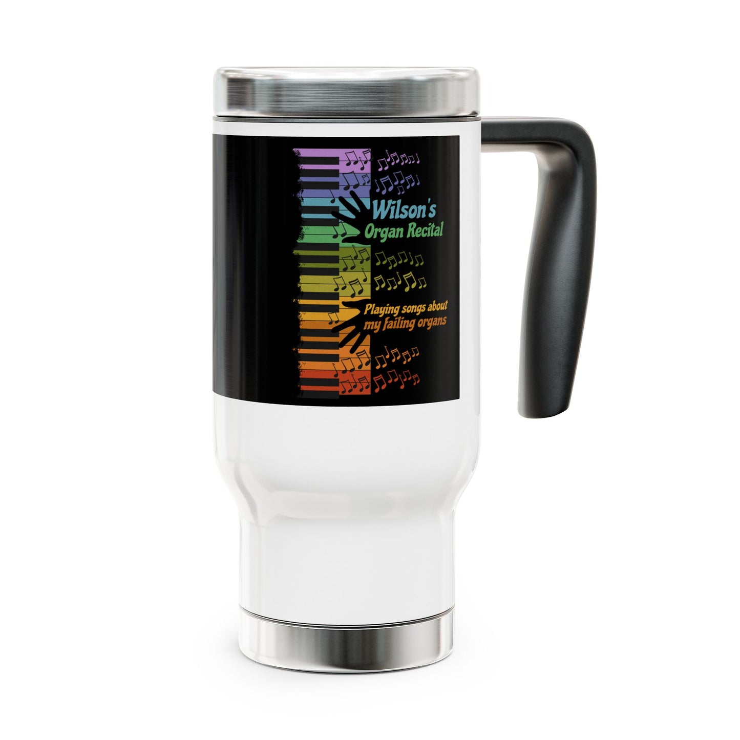 Wilson's Organ Recital Design - Stainless Steel Travel Mug w/Handle