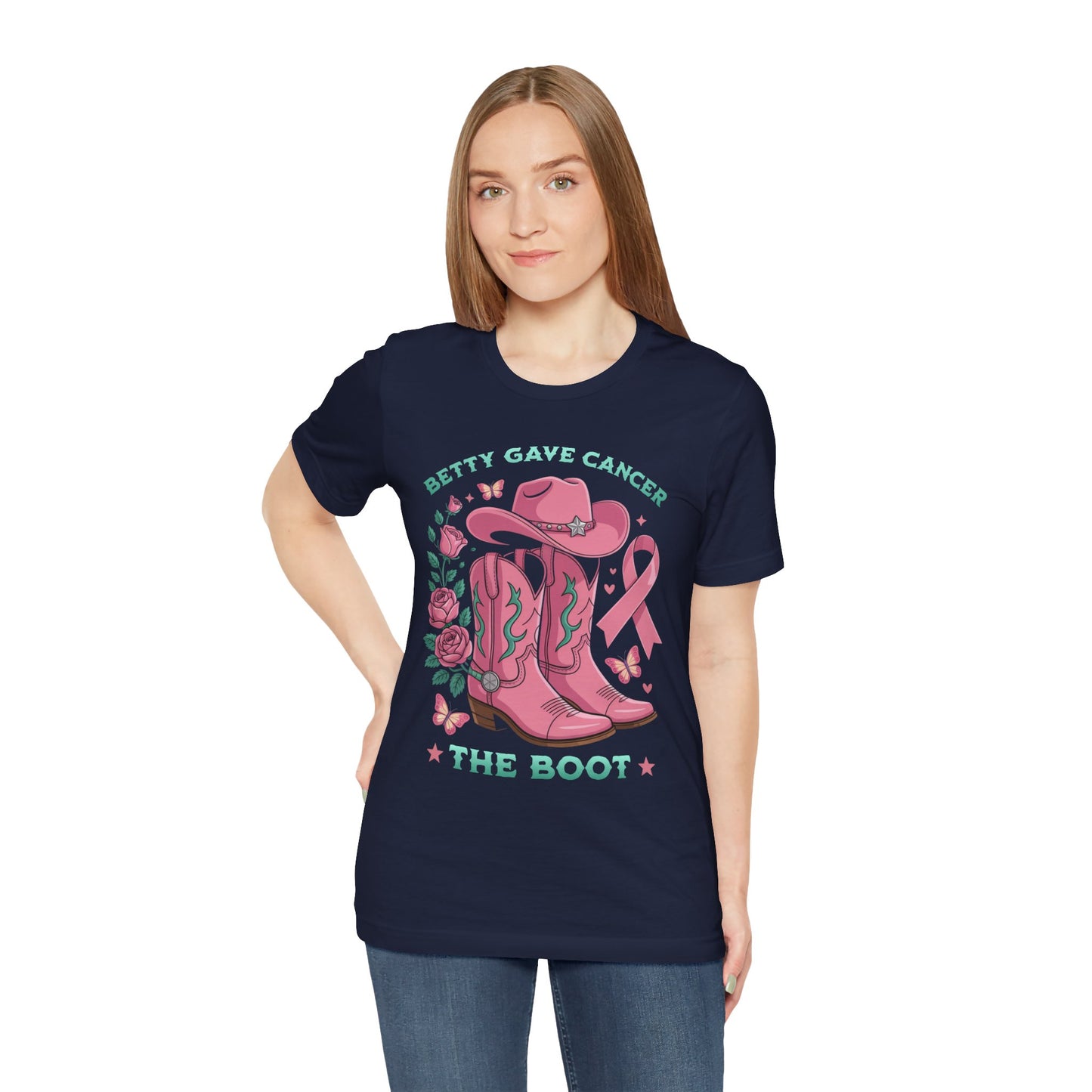 Gave cancer the boot - Stylish Short Sleeve Shirt
