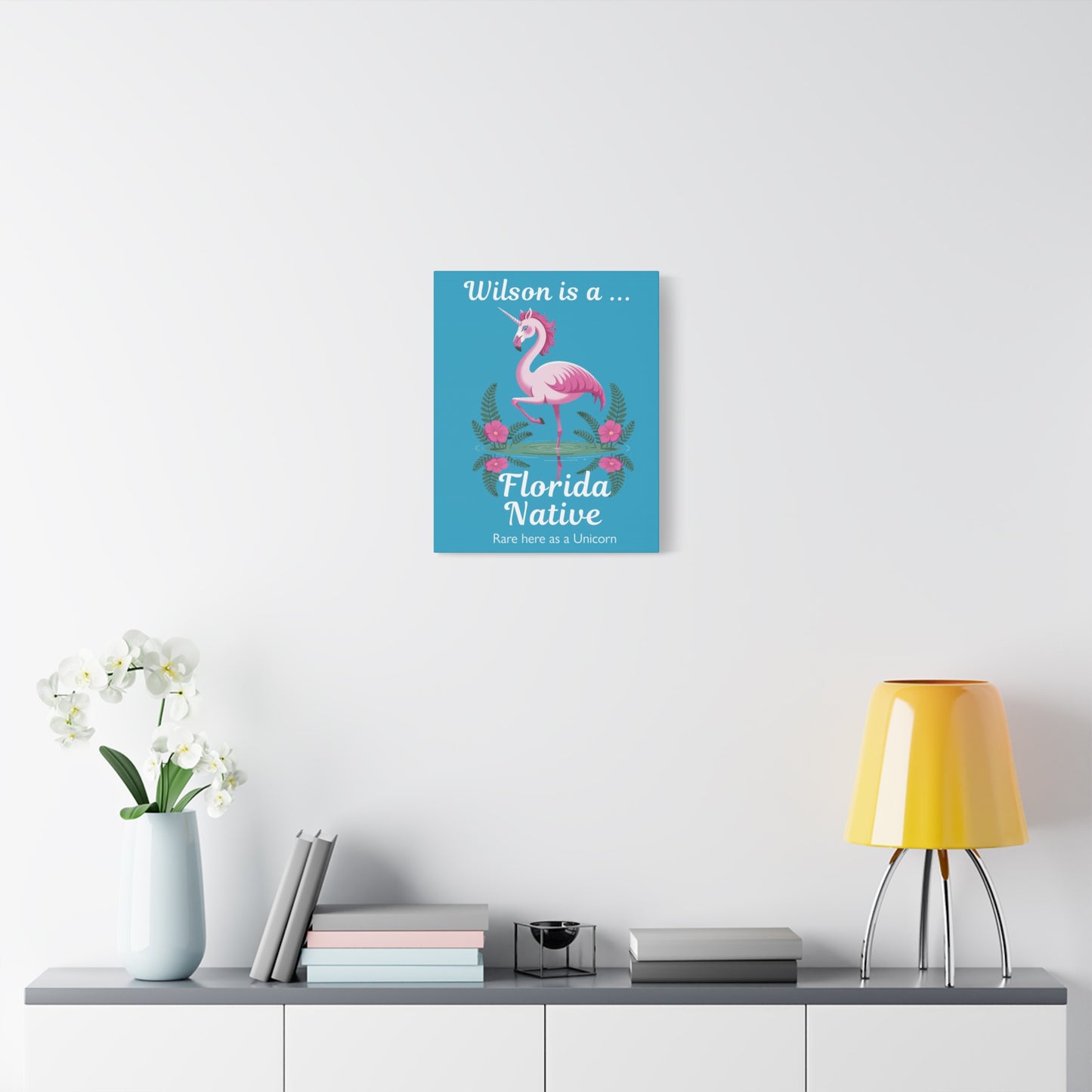 Florida Native Flamingo-Corn - Canvas Wall Art