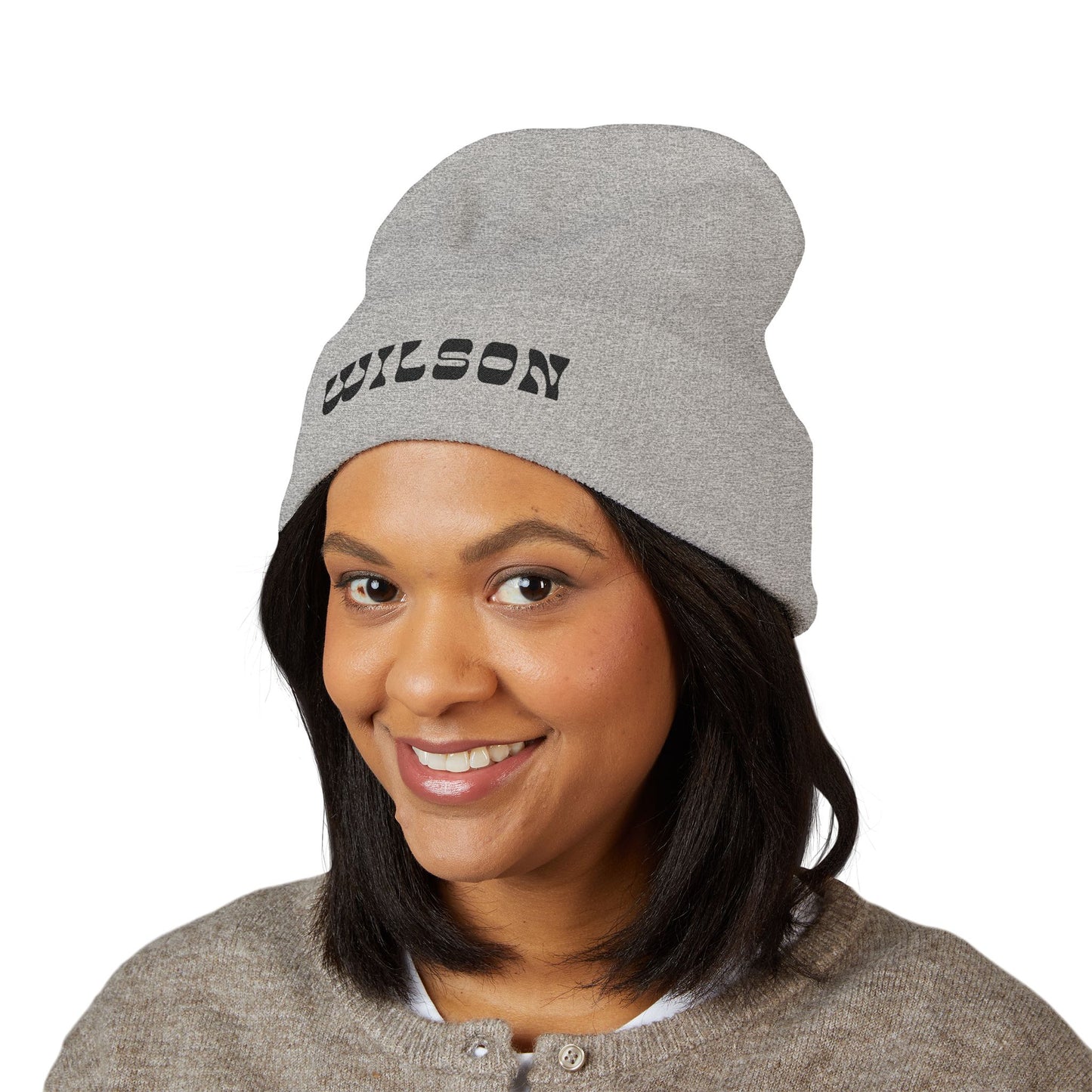 EMBROIDERY - Cuffed Wilson Beanie - Winter Hat, Custom Beanie,