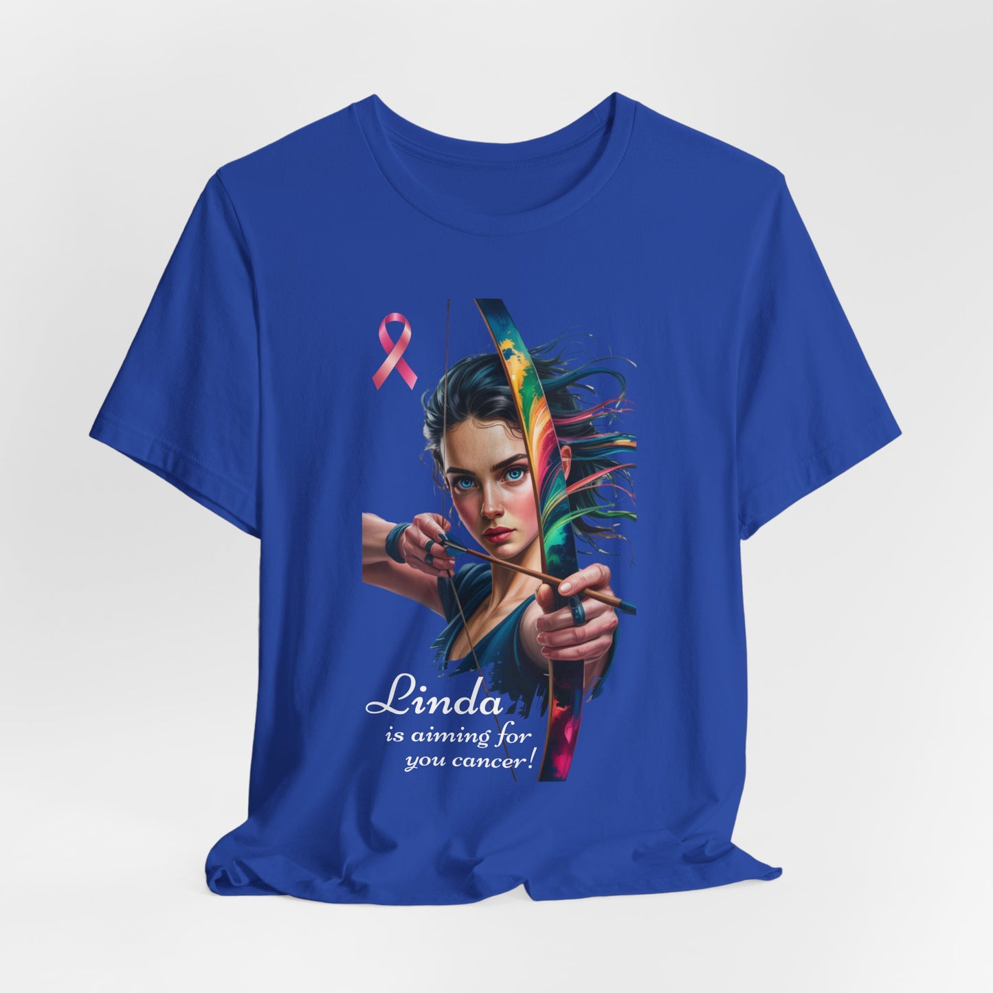 Linda is aiming for Cancer - Stylish Short Sleeve Shirt