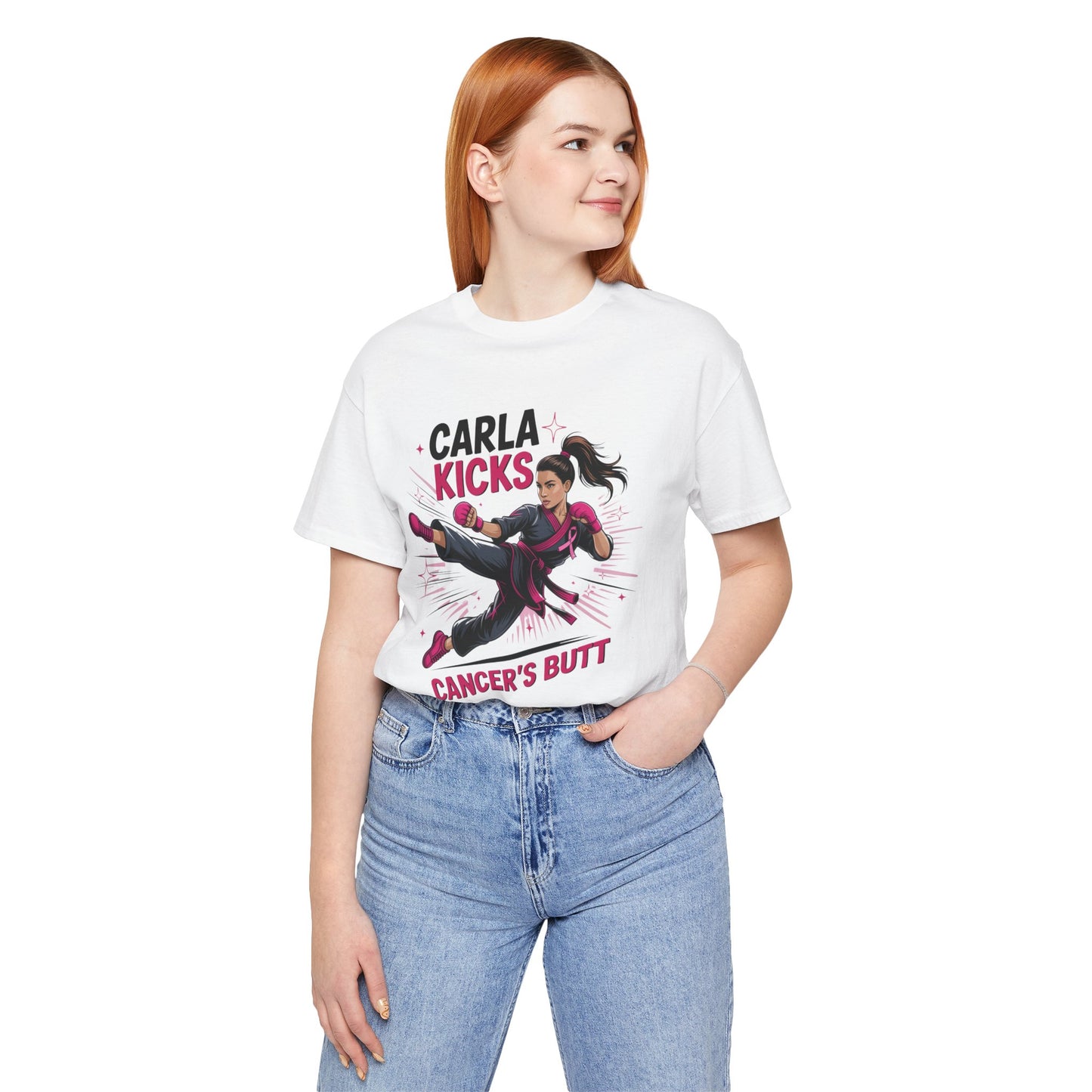 Carla Kicks Cancer - Stylish Short Sleeve Shirt
