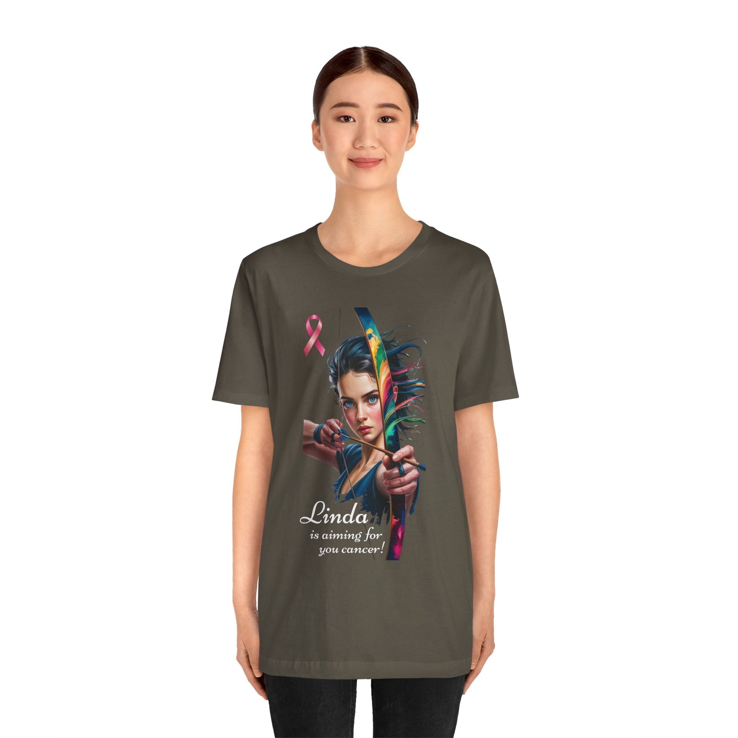 Linda is aiming for Cancer - Stylish Short Sleeve Shirt